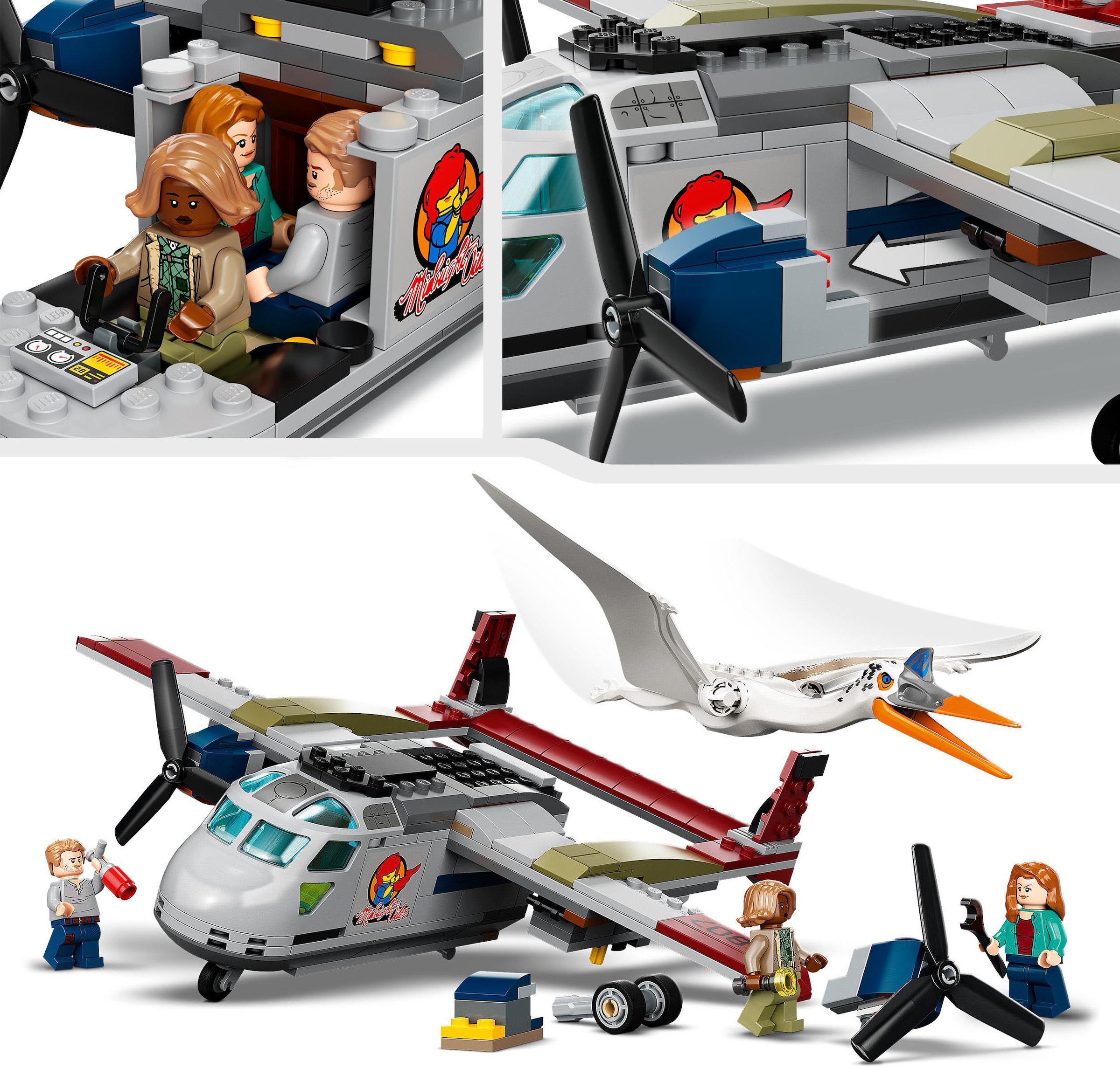 LEGO® Konstruktionsspielsteine »Quetzalcoatlus: Flugzeug-Überfall (76947), LEGO® Jurassic World«, (306 St.), Made in Europe
