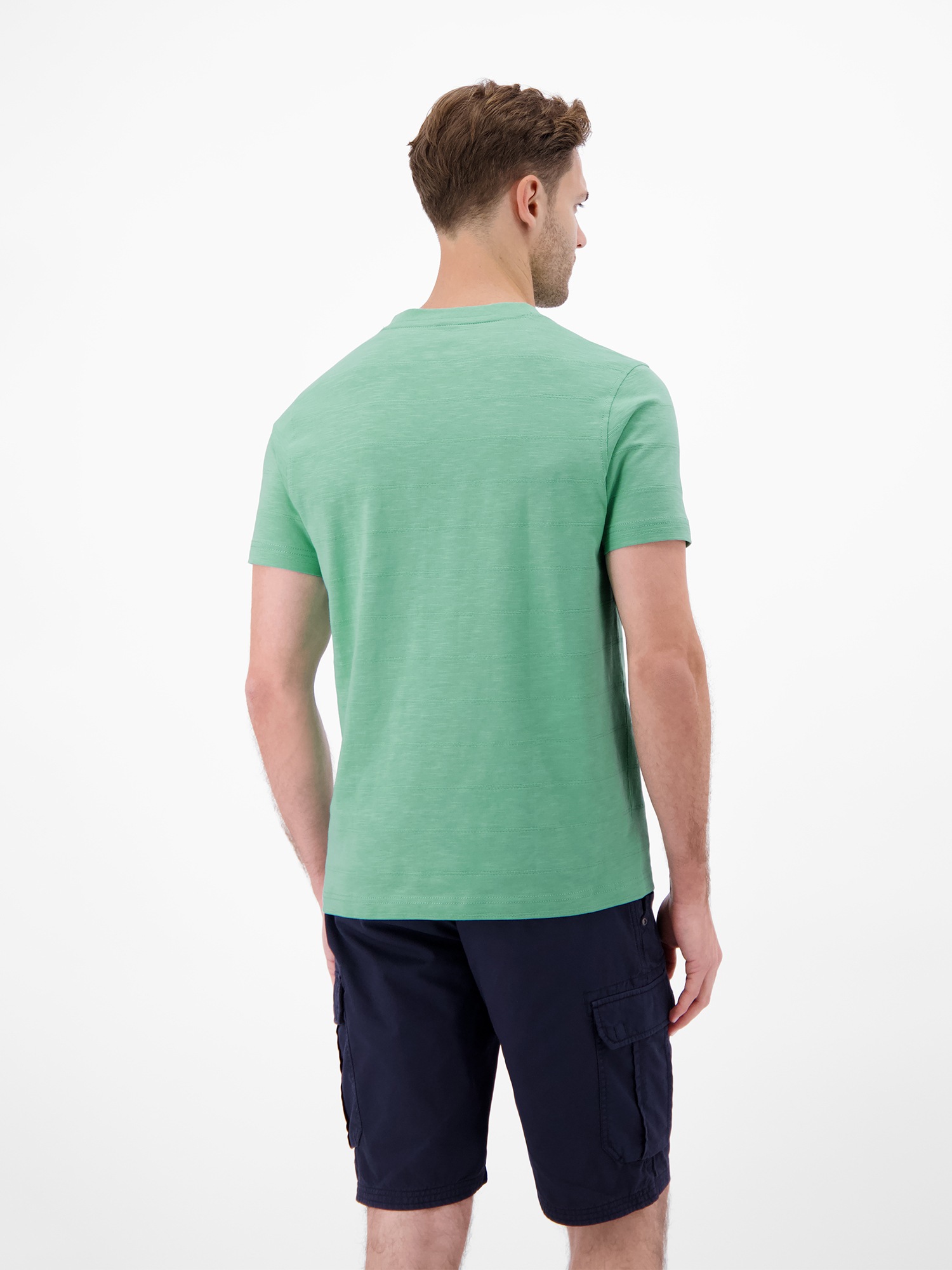 LERROS T-Shirt »T-Shirt mit V-Neck in Strickqualität«