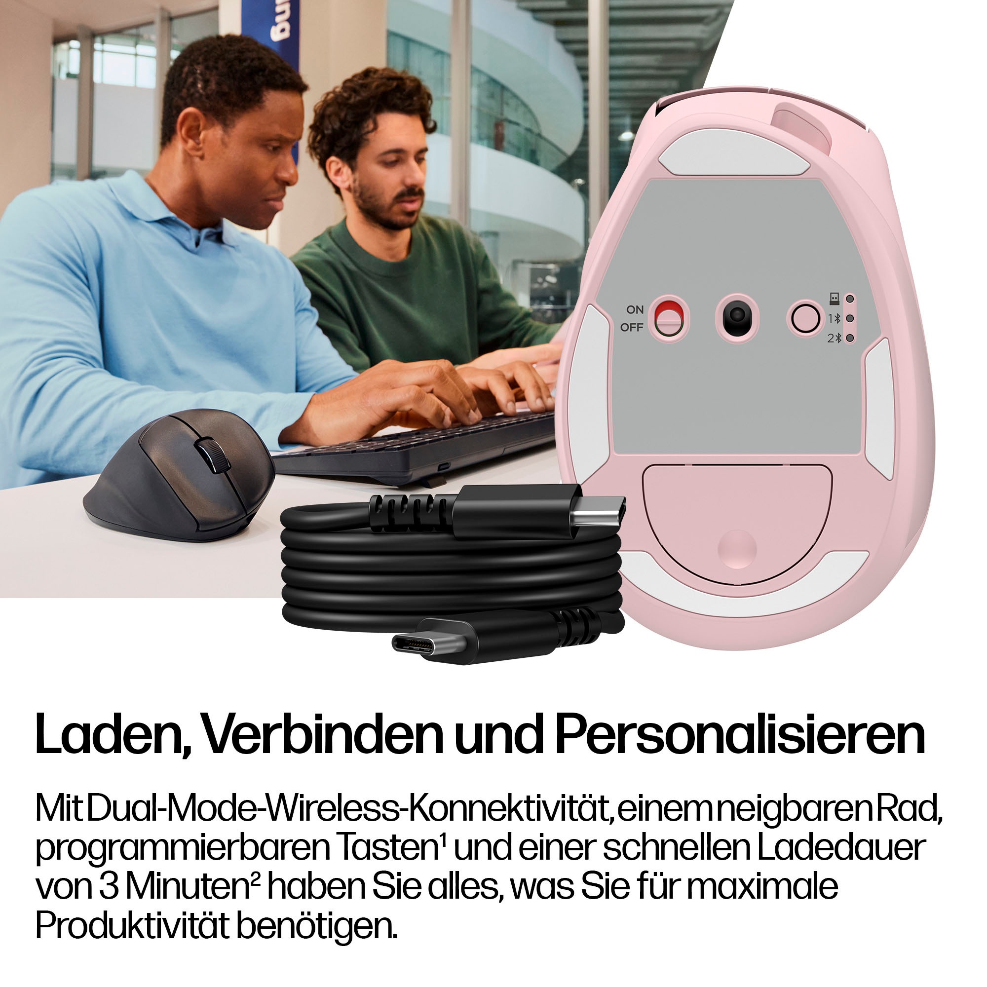 HP ergonomische Maus »720M« Bluetooth | Funk