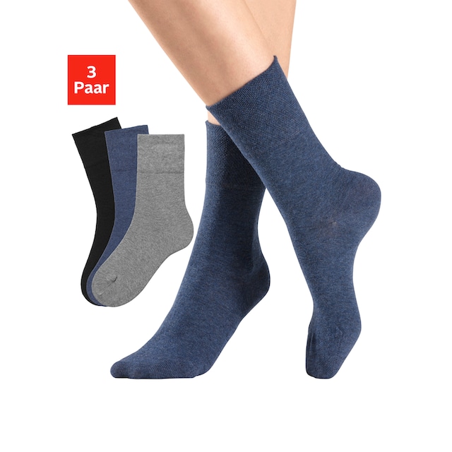 H.I.S Socken, (3 Paar), mit Komfortbund auch für Diabetiker geeignet online  kaufen bei OTTO
