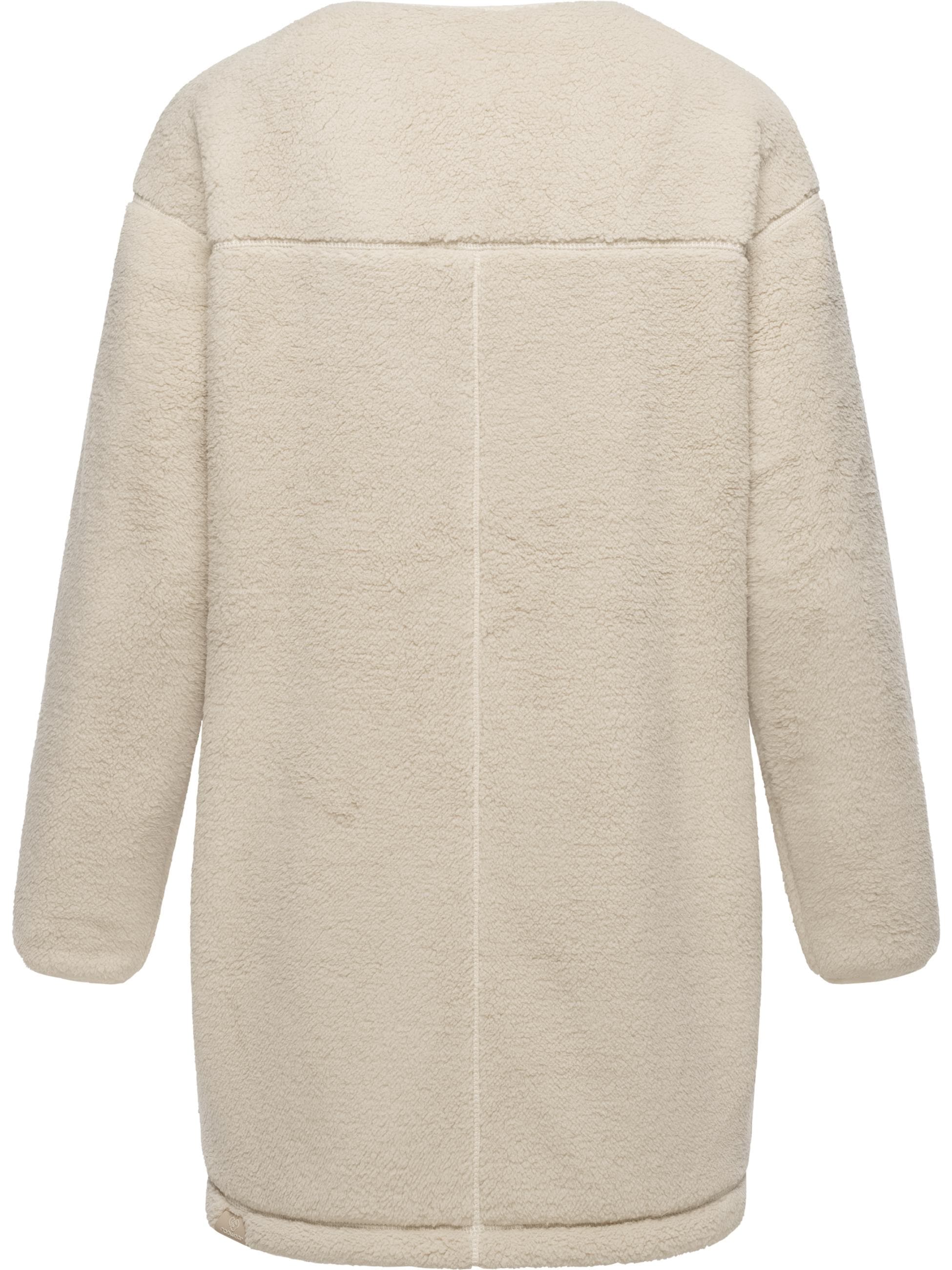 Ragwear Plüschjacke »Übergangsjacke Fouzy«, ohne Kapuze, flauschige Übergangsjacke aus kuschligem Teddyfleece