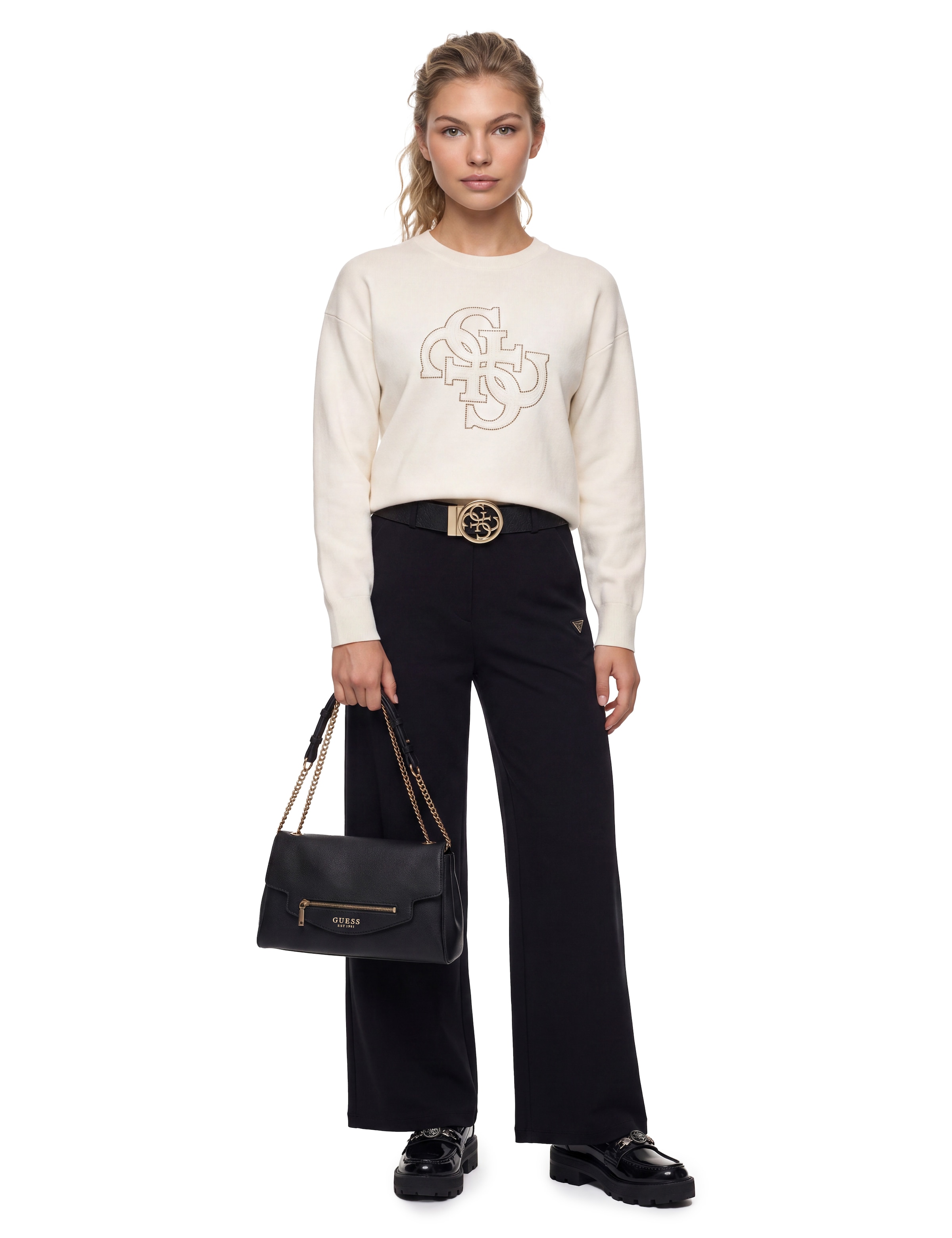 Guess Umhängetasche »ANTONIA CNVRTBL XBODY FLAP« Schultertasche, Handtasche mit praktischem Reißverschluss-Rückfach