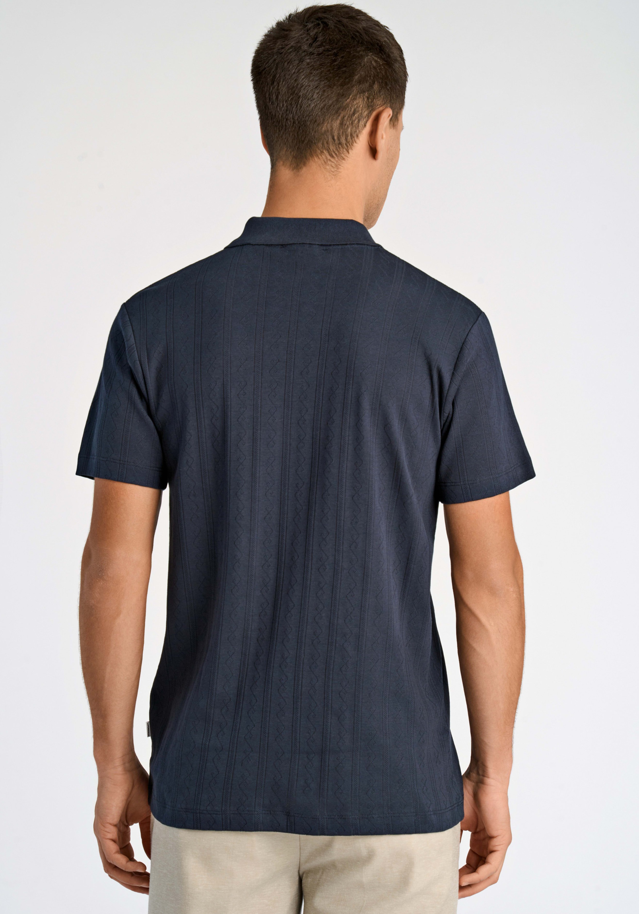 LINDBERGH Poloshirt Sommer-Polo mit feiner Strickstruktur