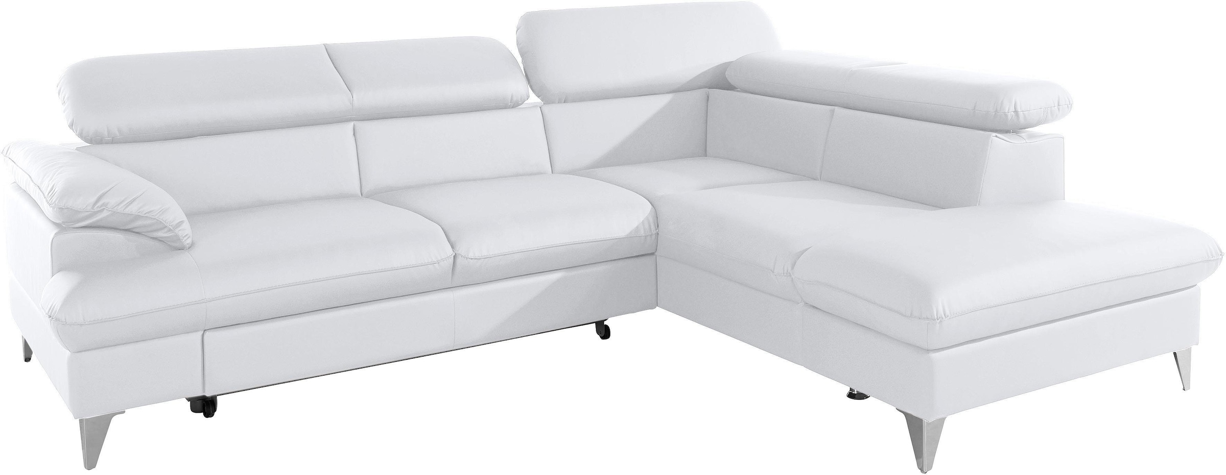 COTTA Polstergarnitur »Caluso L-Form«, Set bestehend aus: Ecksofa mit Kopfteilverstellung & Hocker
