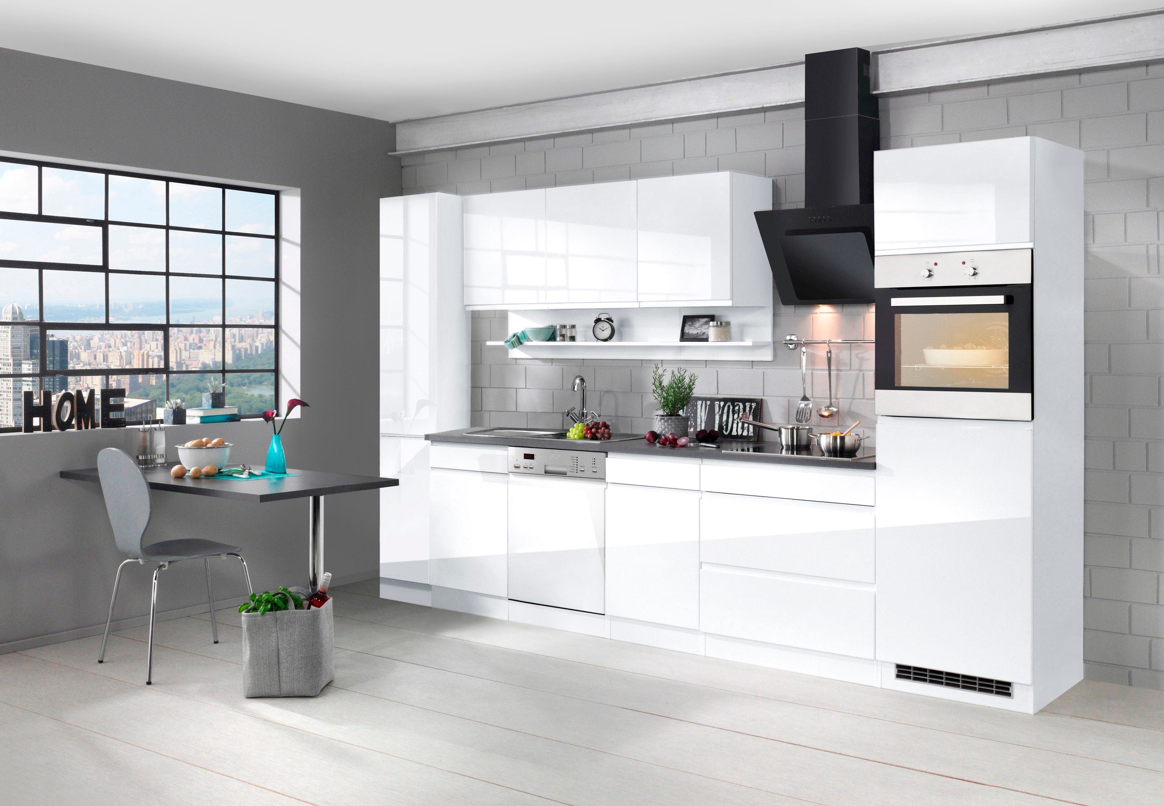 KOCHSTATION Küchenzeile »KS-Virginia« Breite 330 cm, wahlweise mit Induktion