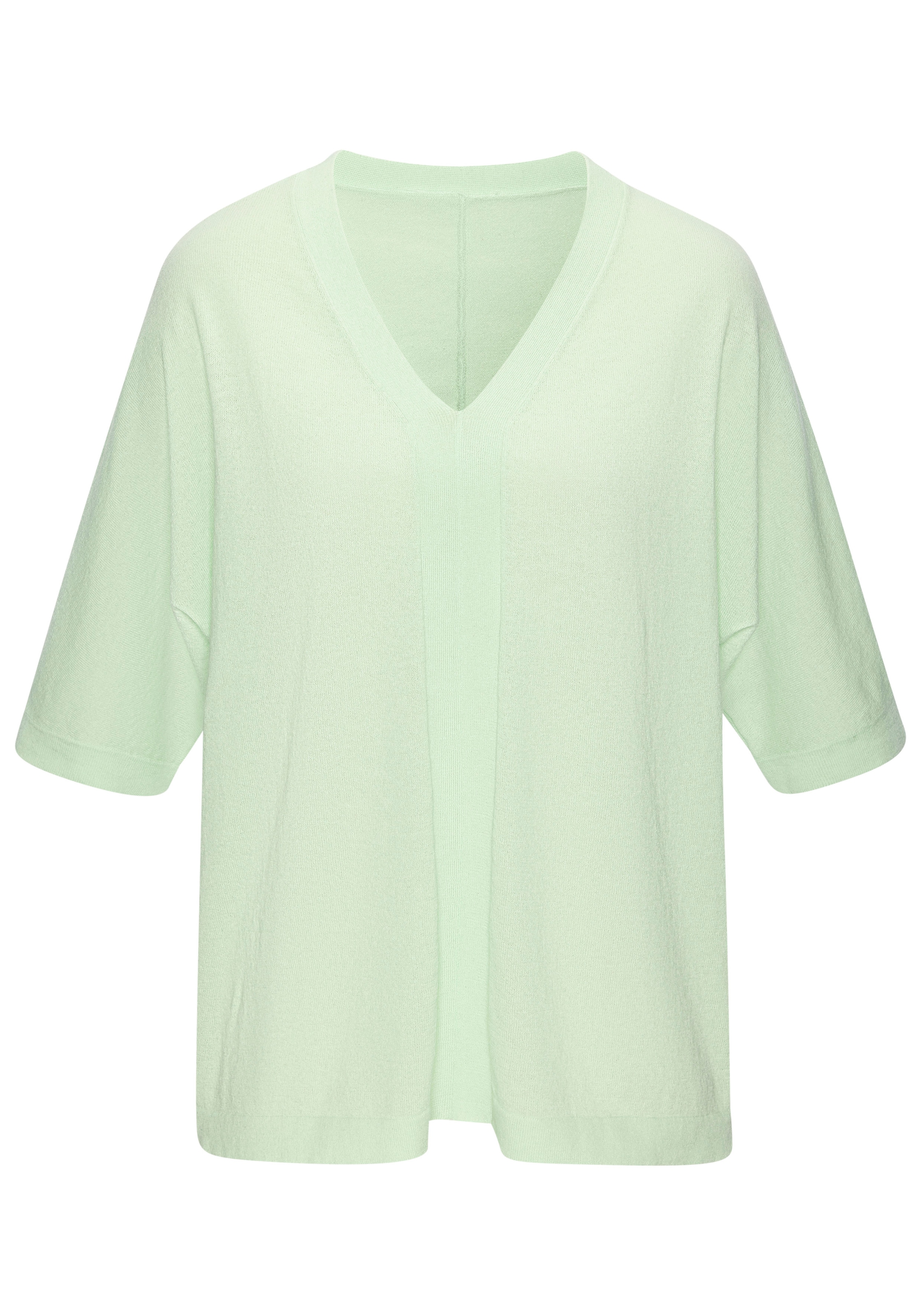 Vivance Kurzarmshirt »mit Zierknopfleiste«, aus weicher Strickqualität mit Baumwolle