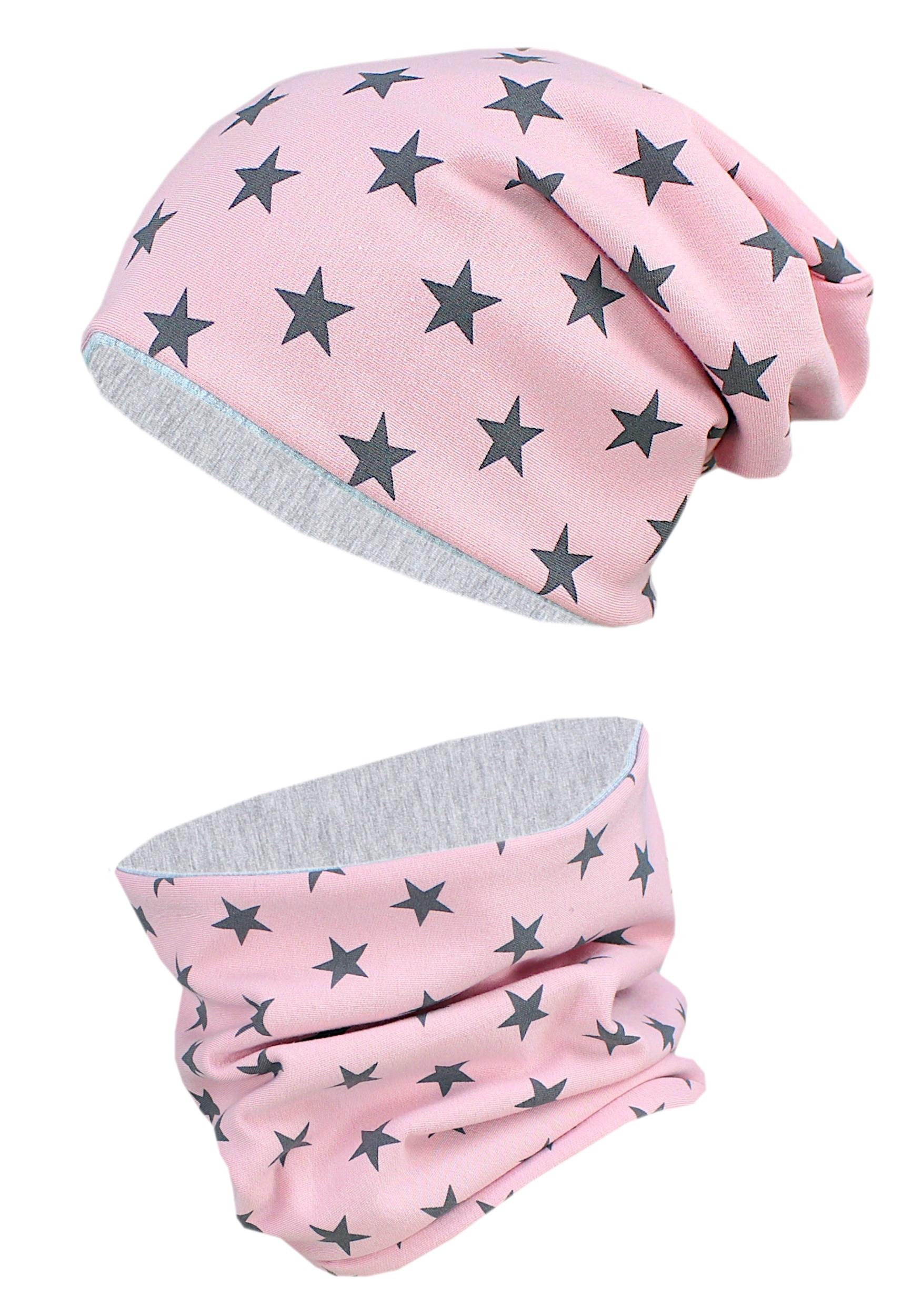 TupTam Beanie »Mütze Unisex Kinder Beanie Mütze Schlauchschal Set«