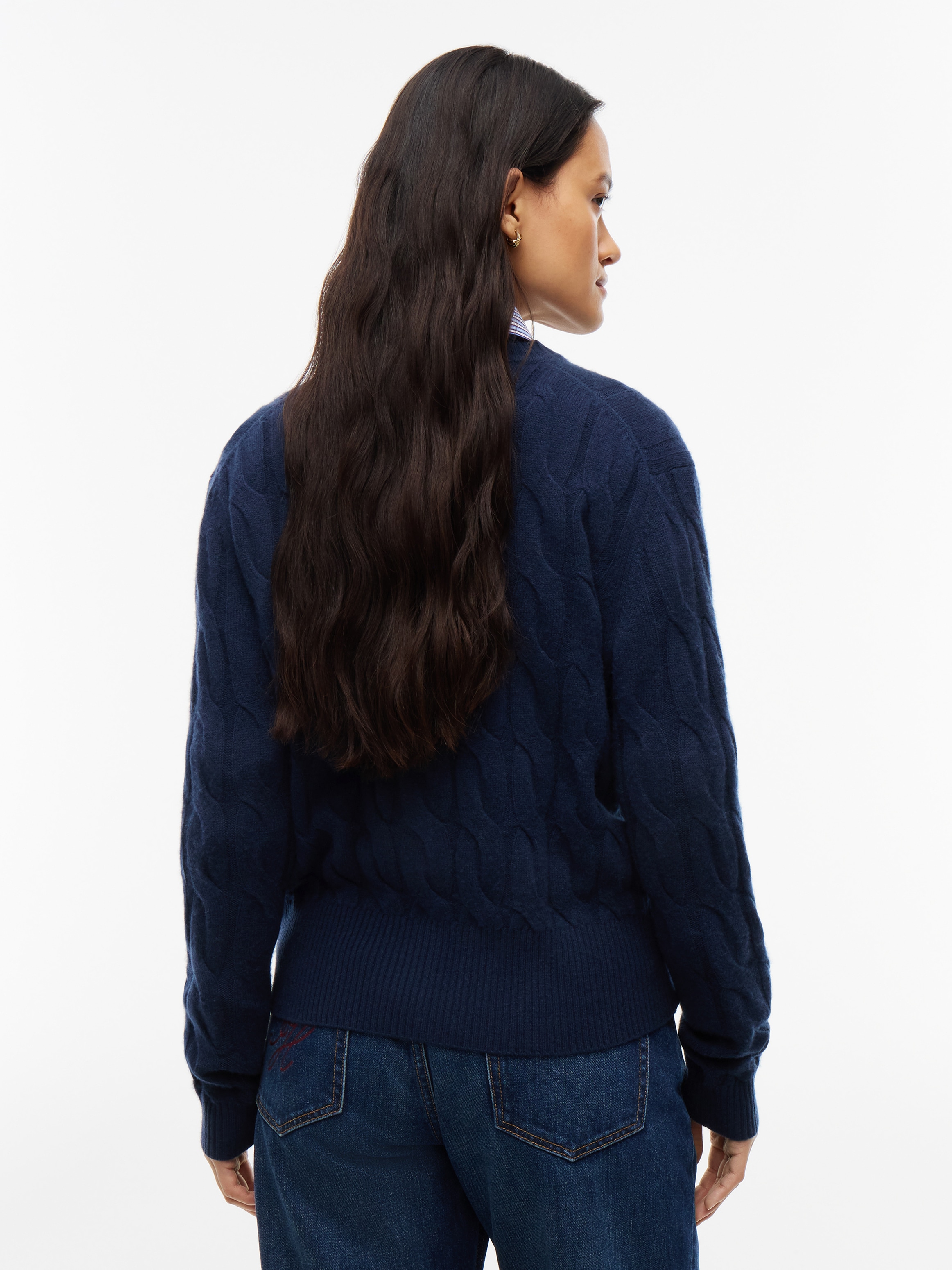 Tommy Hilfiger Strickjacke »SOFT WOOL CARDI« aus reiner Wolle, Zopfstrickmuster