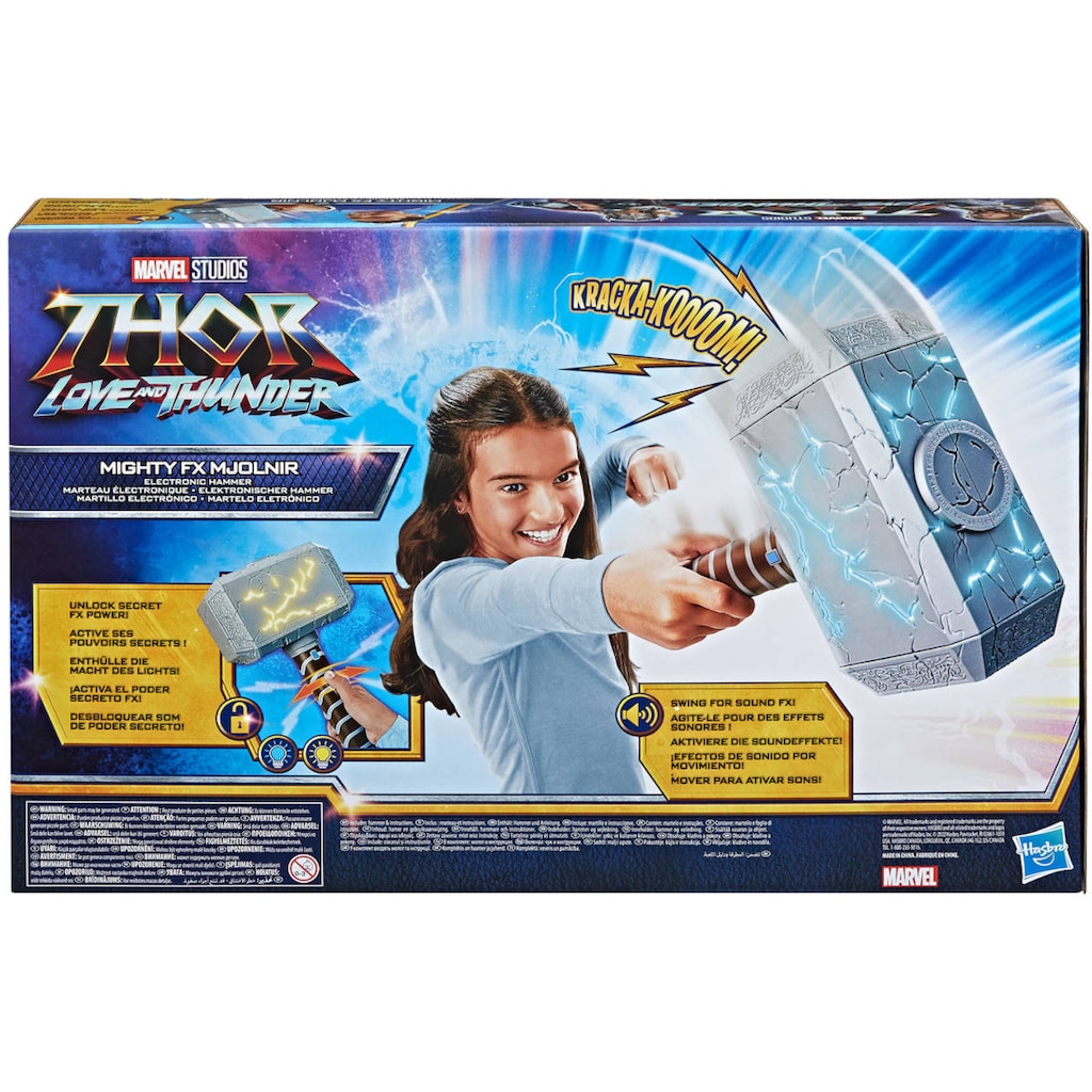 Hasbro Blaster »Marvel Studios Thor: Love and Thunder elektronischer Mjölnir Hammer«, mit Licht und Sound