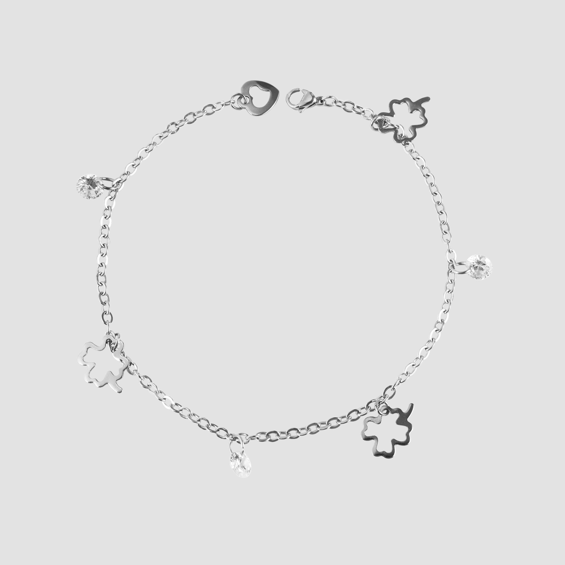 Adelia´s Armband »Damen Armband aus Edelstahl mit Strass Steinchen 25 cm«