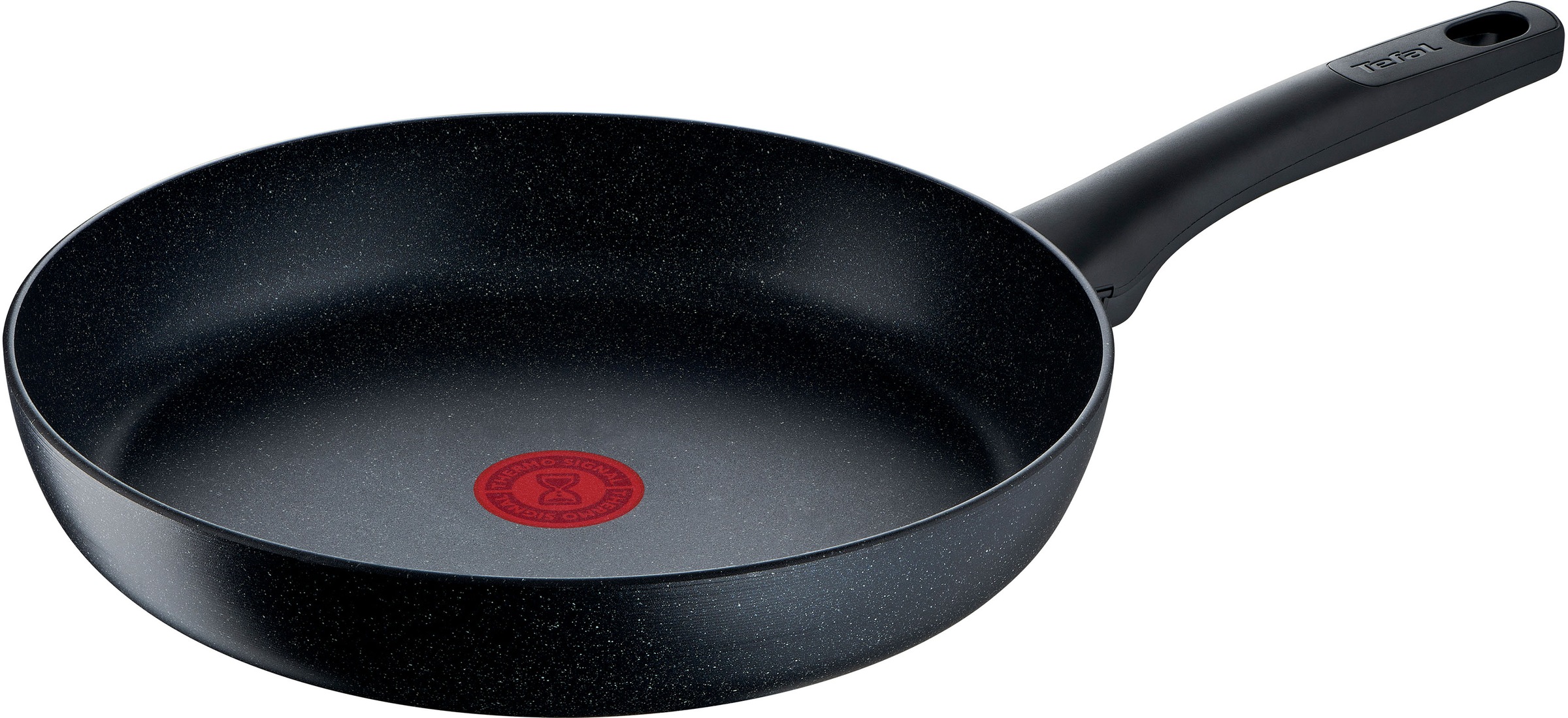 Tefal Bratpfanne »Black Stone«, Aluminium, (1 tlg.), unbedenkliche Antihaftversiegelung, natürliche Mineralia+ Beschichtung, Stone-Effekt, Thermo-Signal-Temperaturanzeiger, induktionsgeeignet