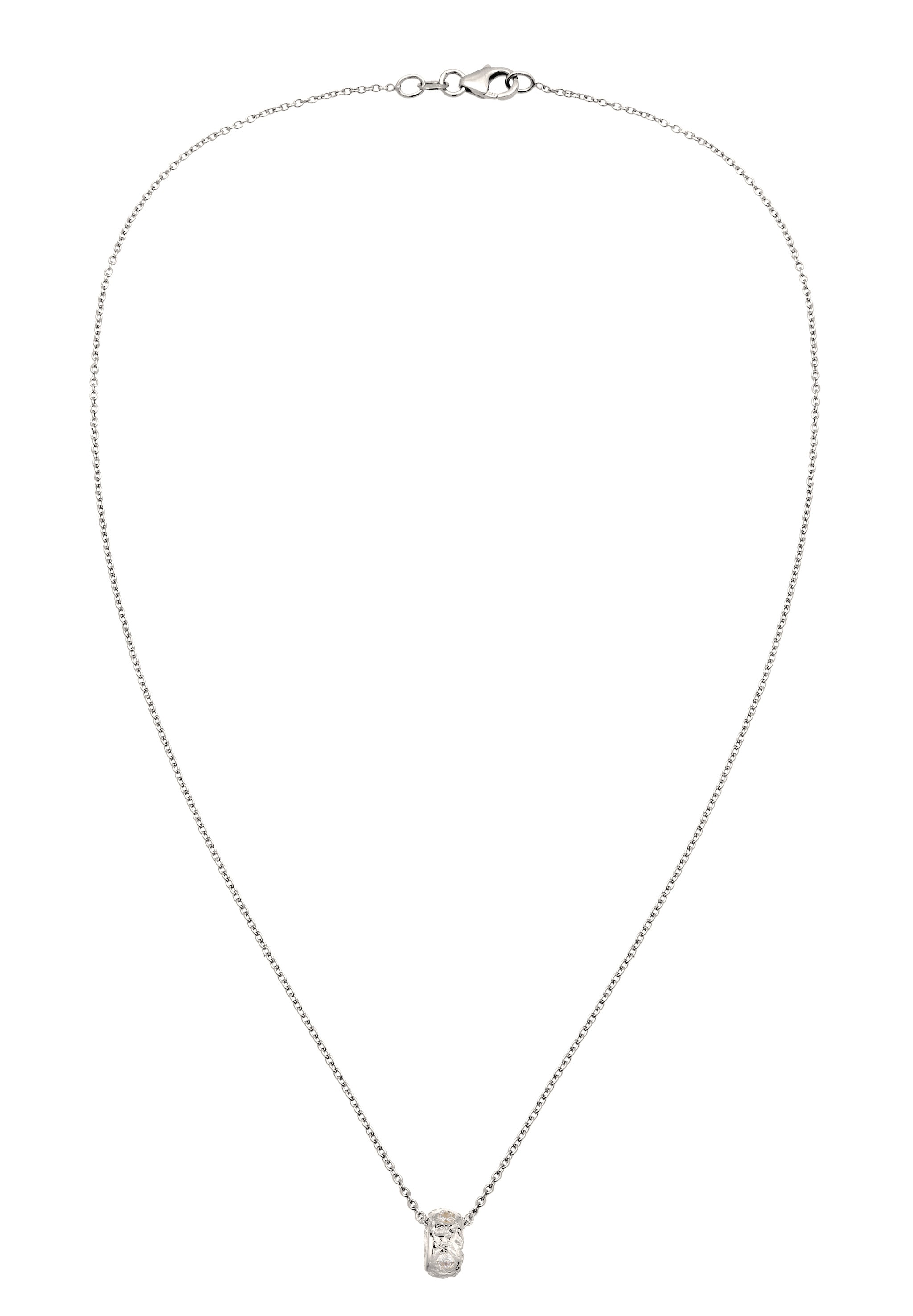 Elli Kette mit Anhänger »Halskette Rund Zirkonia Weiß 925 Sterling Silber«