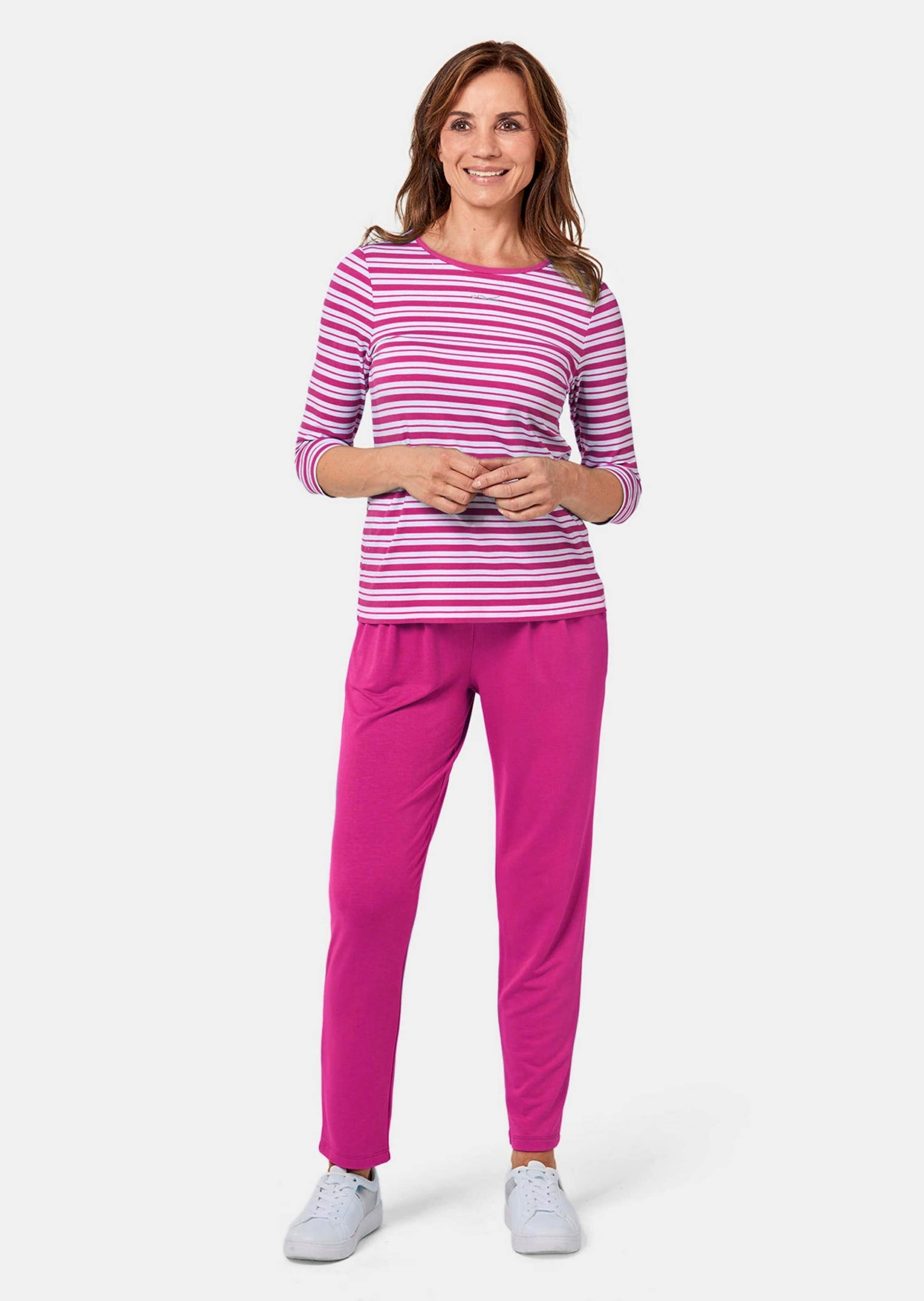 GOLDNER 3/4-Arm-Shirt »Ringelshirt mit U-Boot-Ausschnitt« Ohne