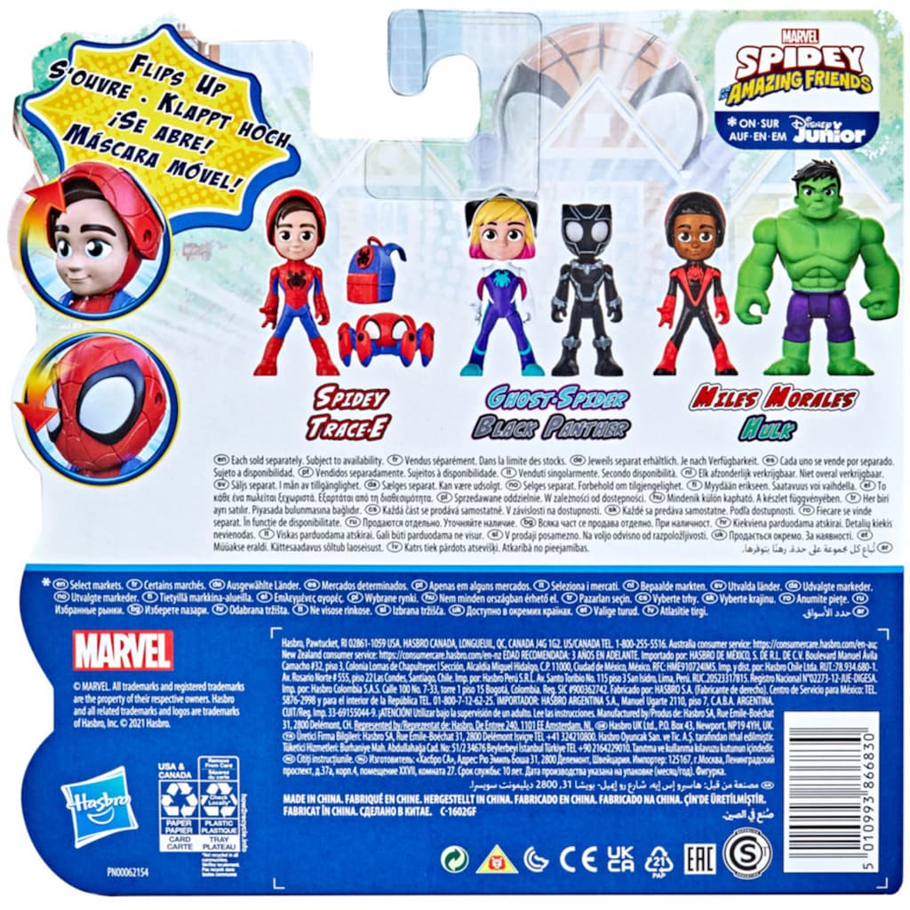 Hasbro Actionfigur »Spidey and His Amazing Friends, Maskierte Helden 2er-Pack Spidey und Trace-E«