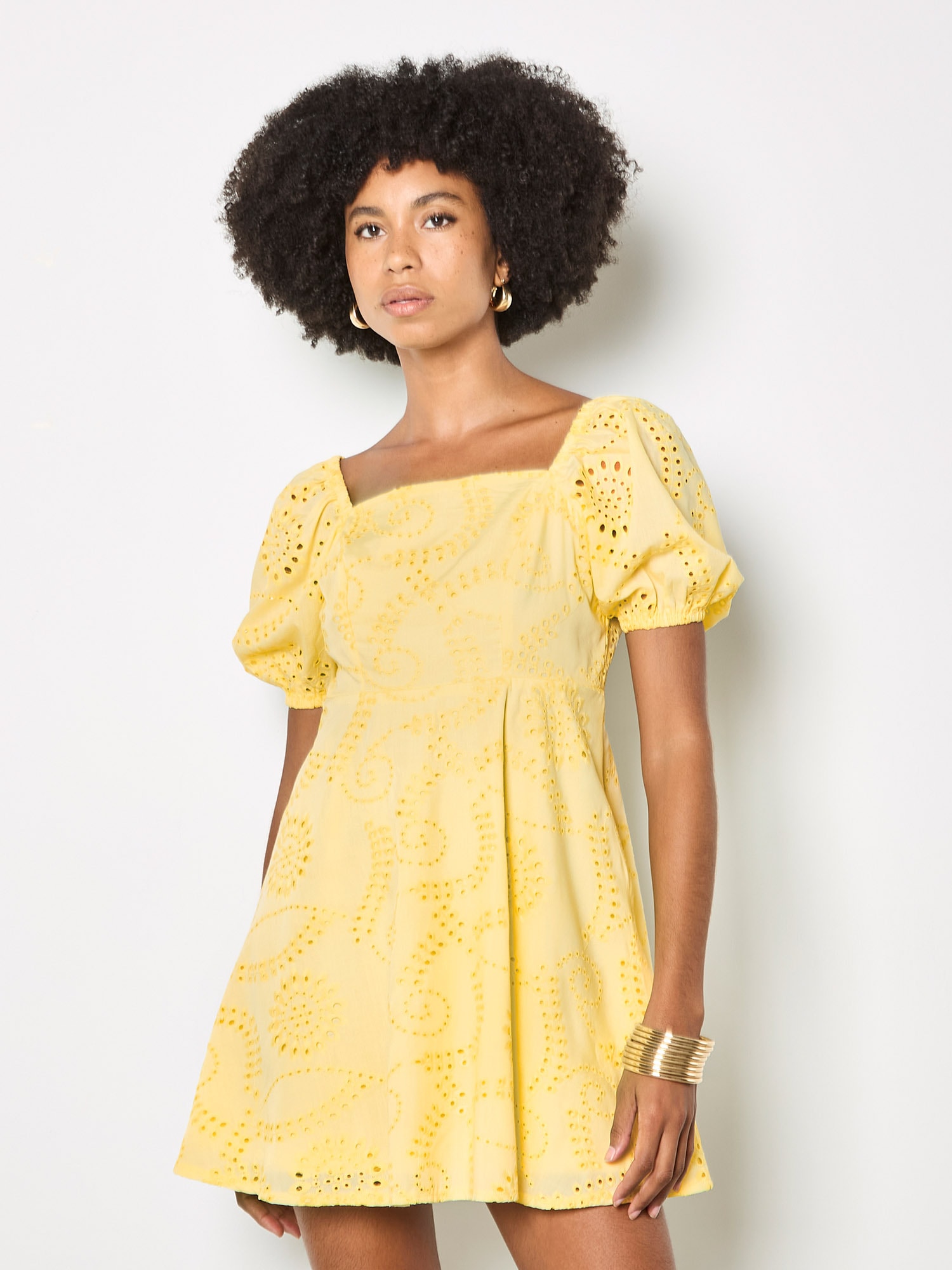 Apricot Minikleid »Minikleid« mit Blumenstickerei