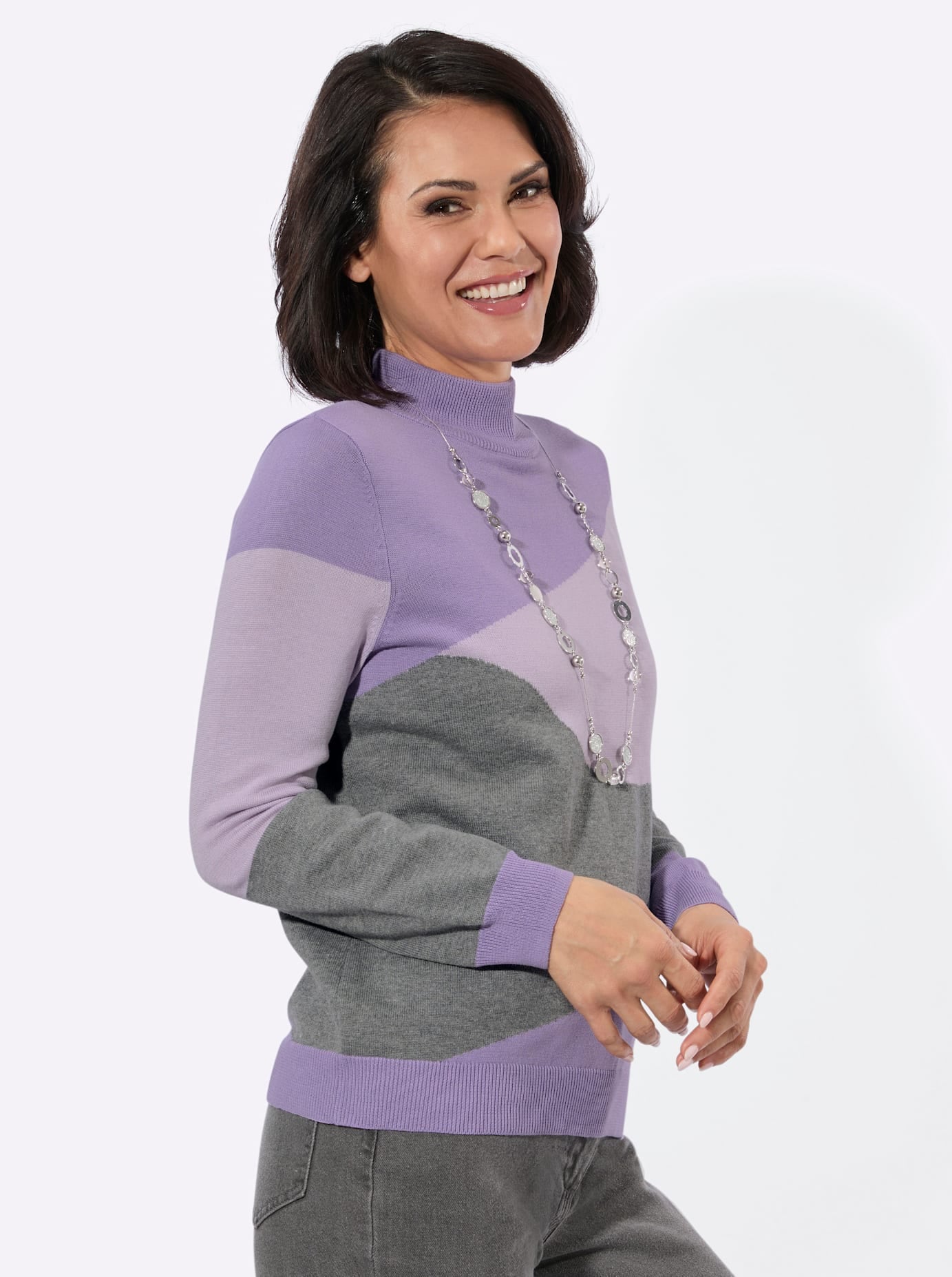 Casual Looks Strickpullover »Stehkragen-Pullover«