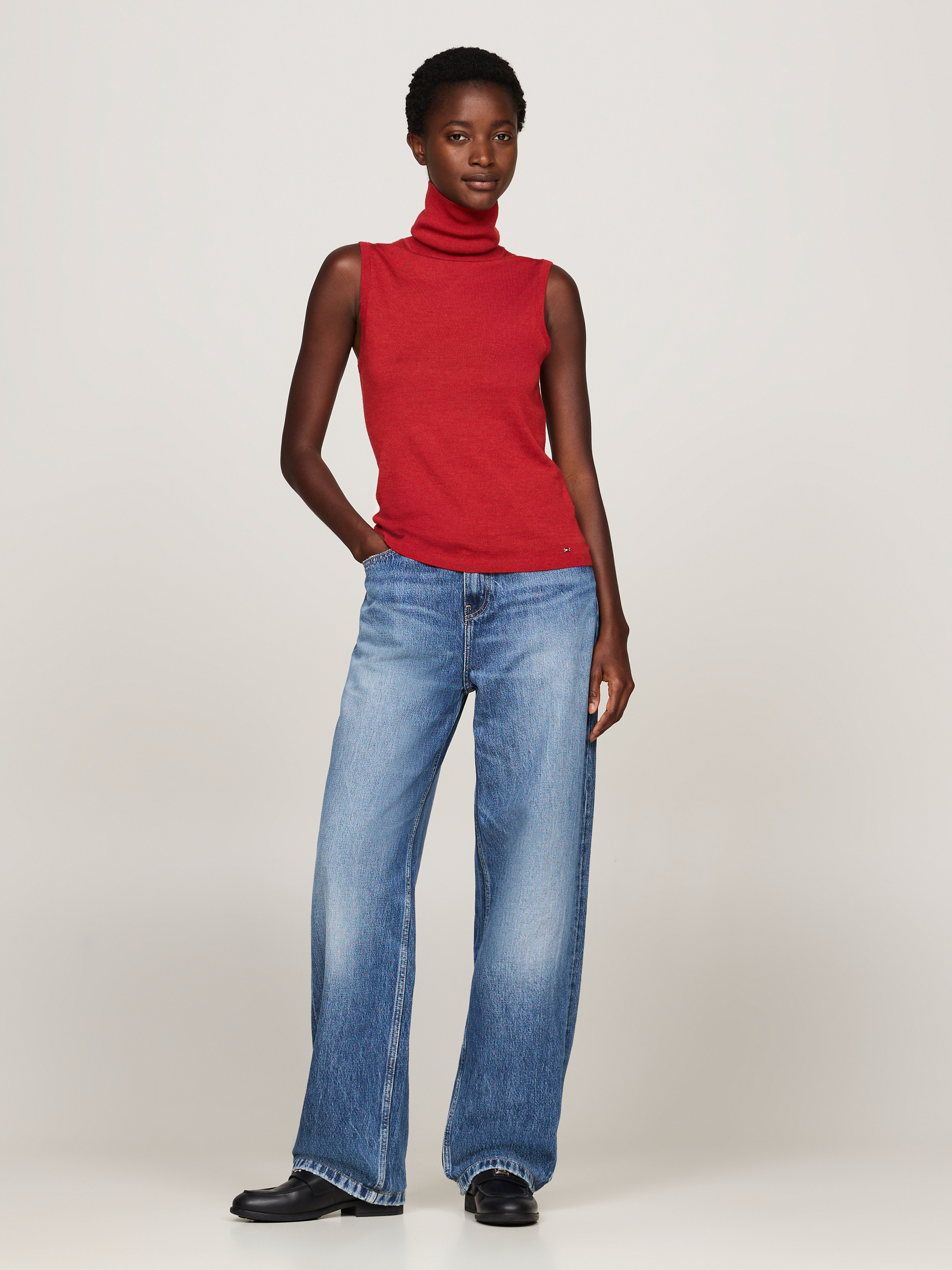 Tommy Hilfiger Strickpullover »MERINO SLEEVELESS SWT TANK«, mit Tommy Hilfiger Markenlabel