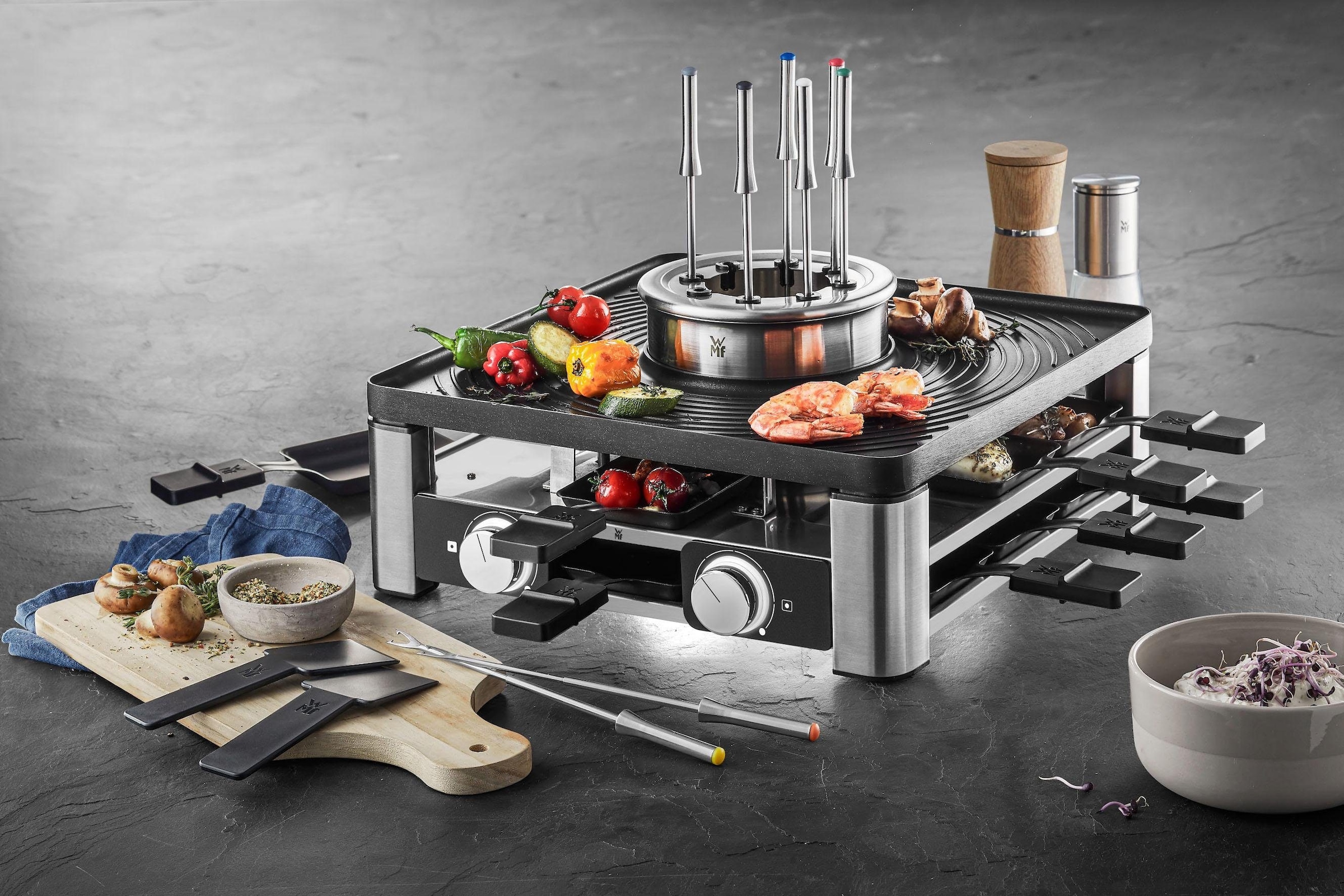 Raclette »Lumero Gourmet Station 3-in-1«, 8 St. Raclettepfännchen, 1800 W