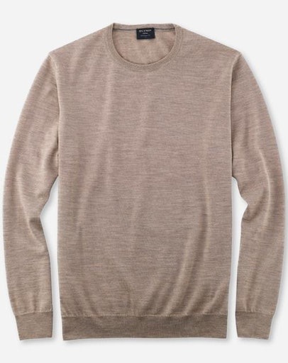 OLYMP Rundhalspullover »OLYMP Strick Casual«, moderner Strickpullover