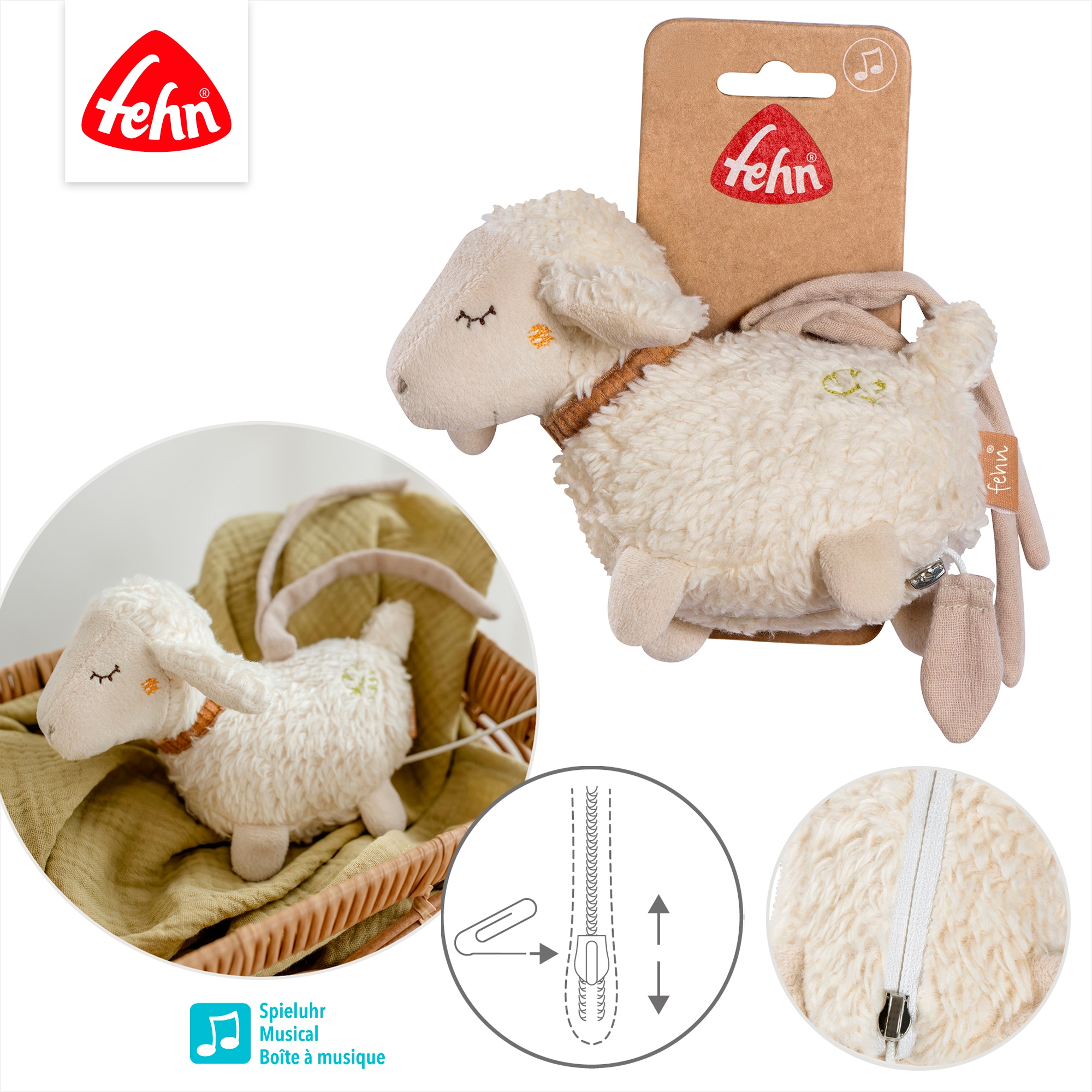 Fehn Spieluhr »Mini-Spieluhr Schaf«