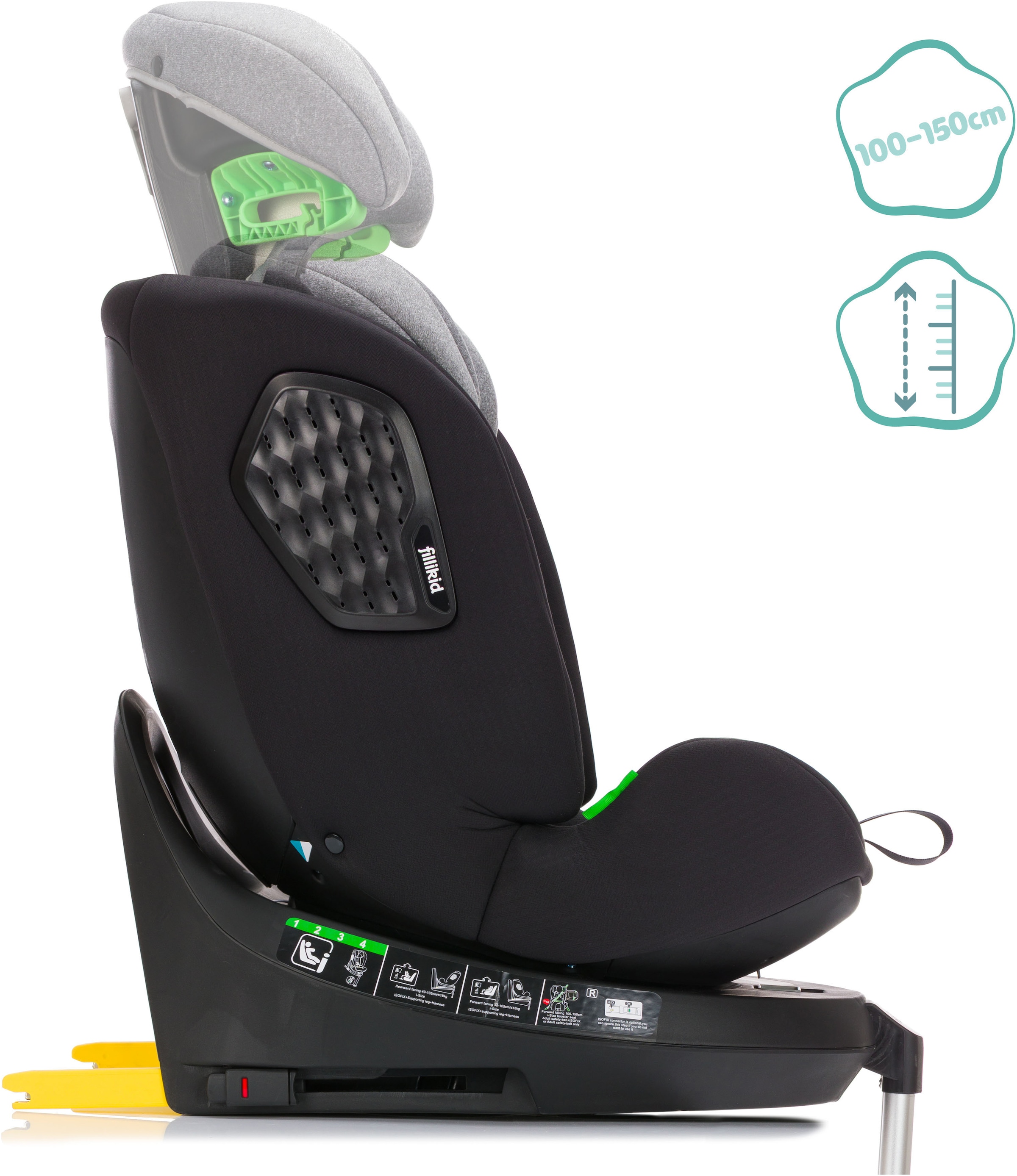 Fillikid Autokindersitz »Aris« 360° drehbar, inkl. Isofix