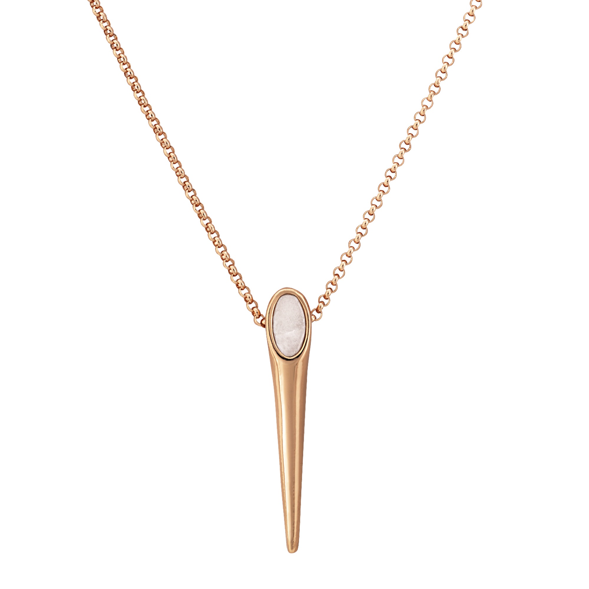Buckley London Halsschmuck Messing rosévergoldet mit Achat