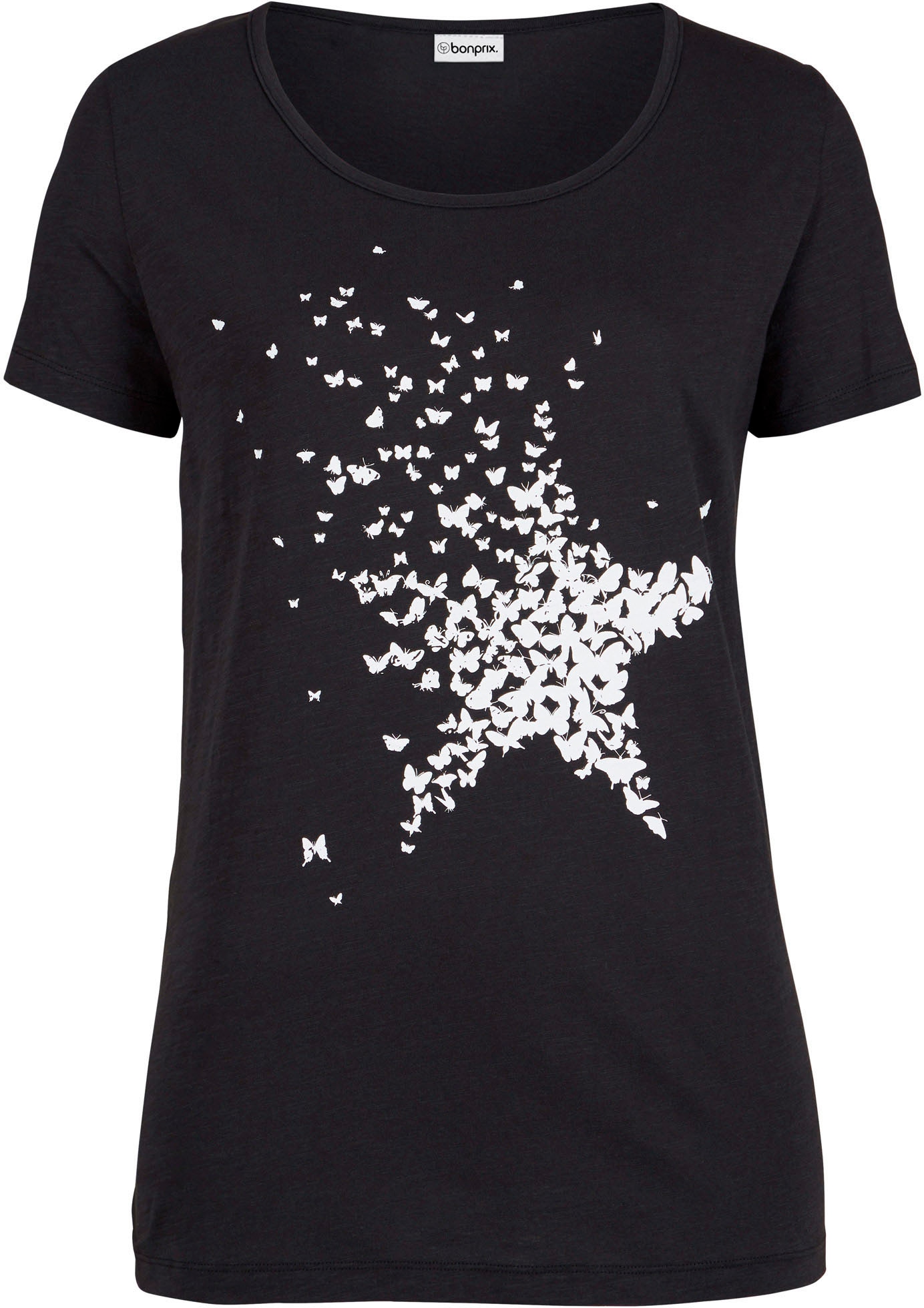 bonprix T-Shirt Oversize-Passform, Kurzarm-Design, aus Baumwolle