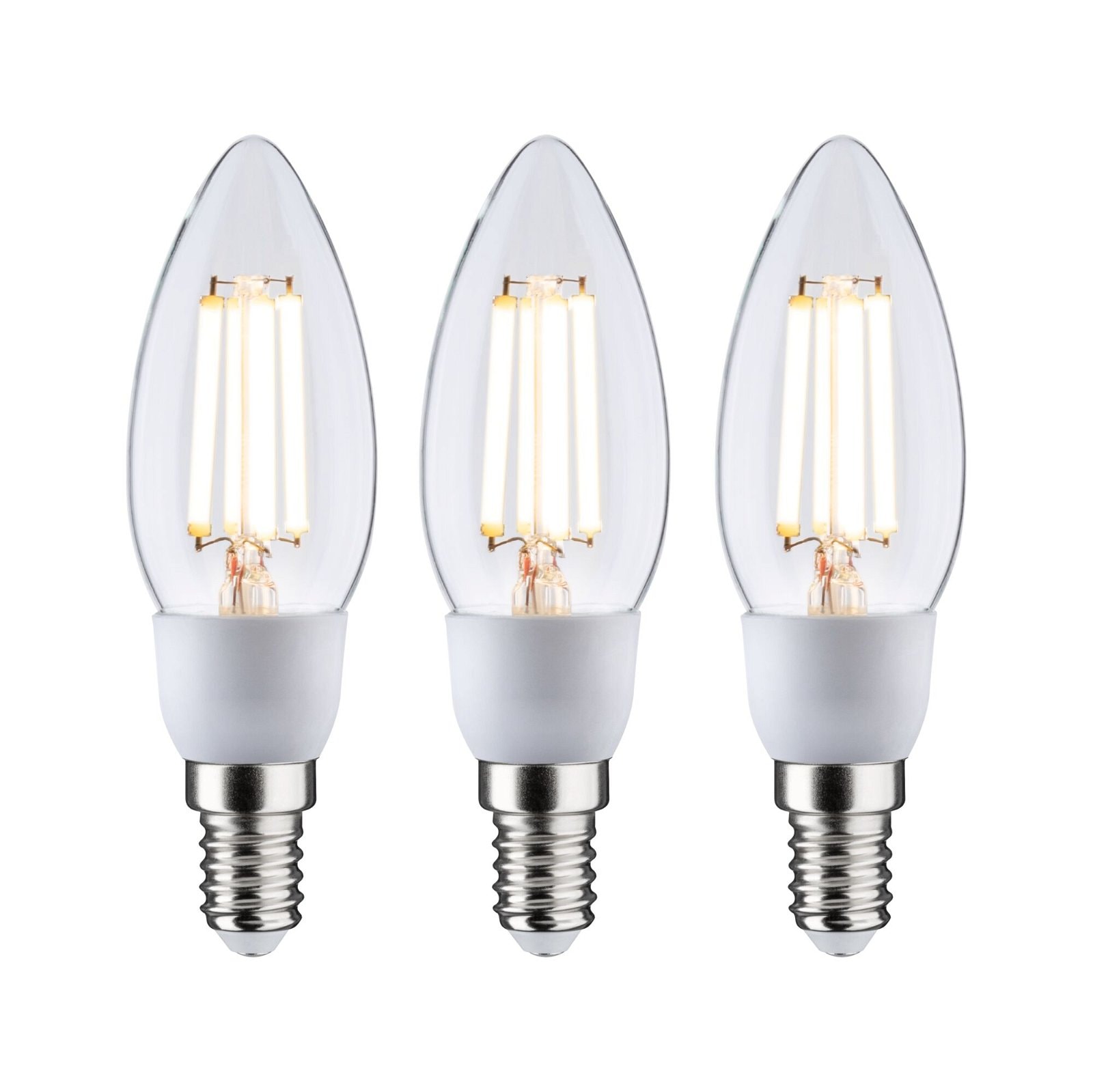 LED-Leuchtmittel »Eco-Line 3er Pack Kerze 525lm 2,5W 3000K klar 230V«, Warmweiß