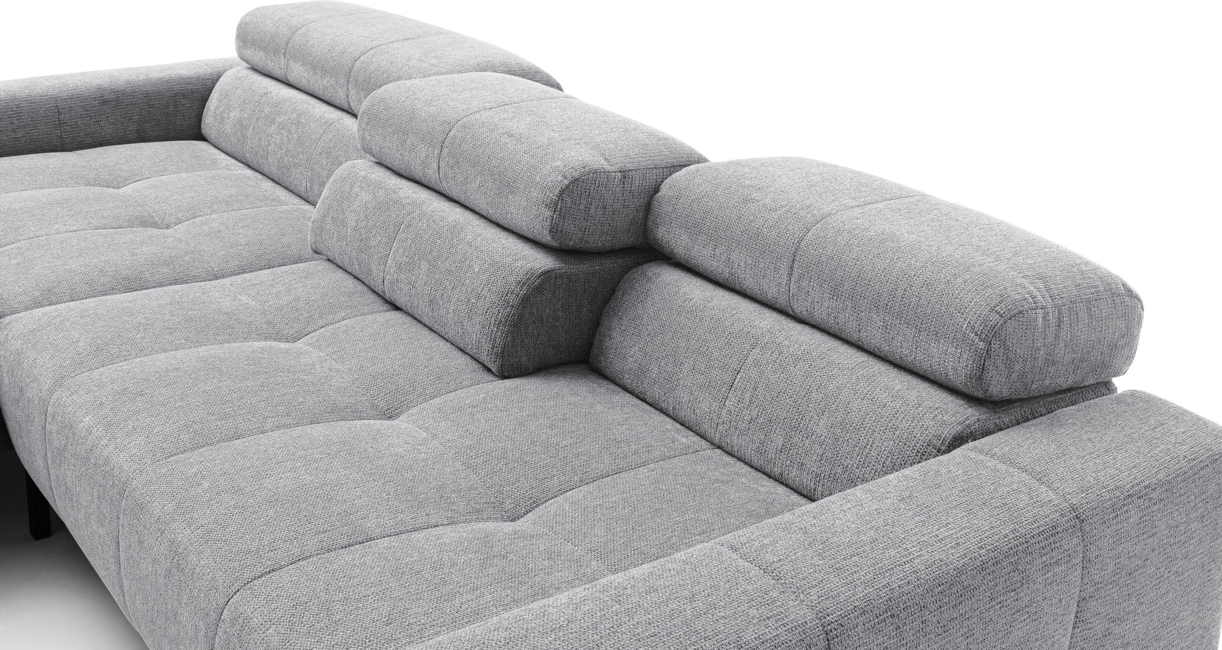 Home affaire Ecksofa »Claya Move, L-Form, Kopf- & Rückenverstellung, Breite 293 cm« Moderne Steppung, weicher Polsteraufbau & saugroboterfreundliche Höhe