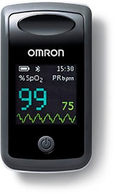 Omron Pulsoximeter »P300 Intelli IT Bluetooth-Fingerpulsoximeter«, zur Messung der Sauerstoffsättigung (SpO2) mit zugehöriger App