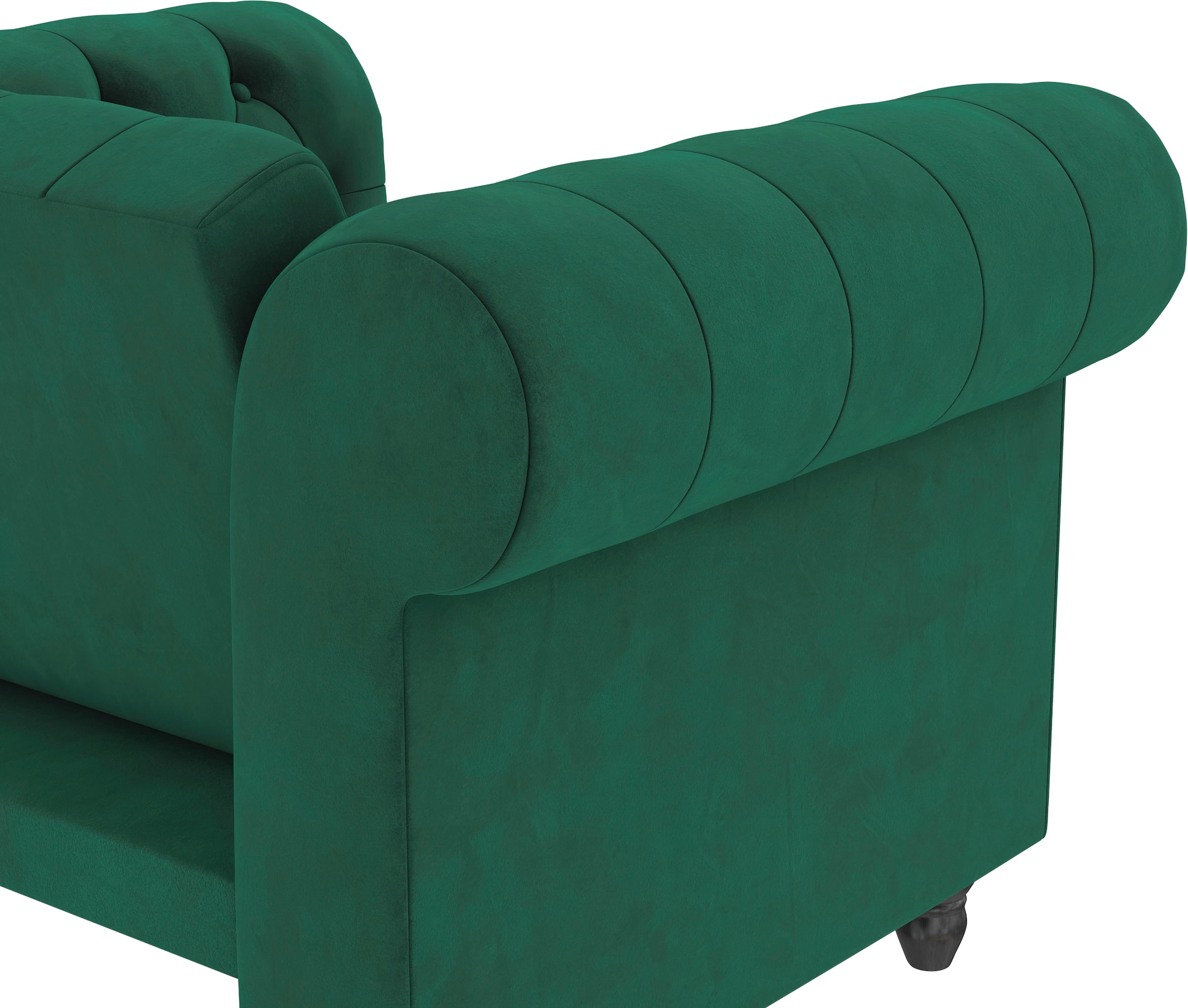 Dorel Home Chesterfield-Sessel »Felix«, mit Rückenlehne 3-fach verstellbar, Beine Massivholz, Sitzhöhe 46 cm
