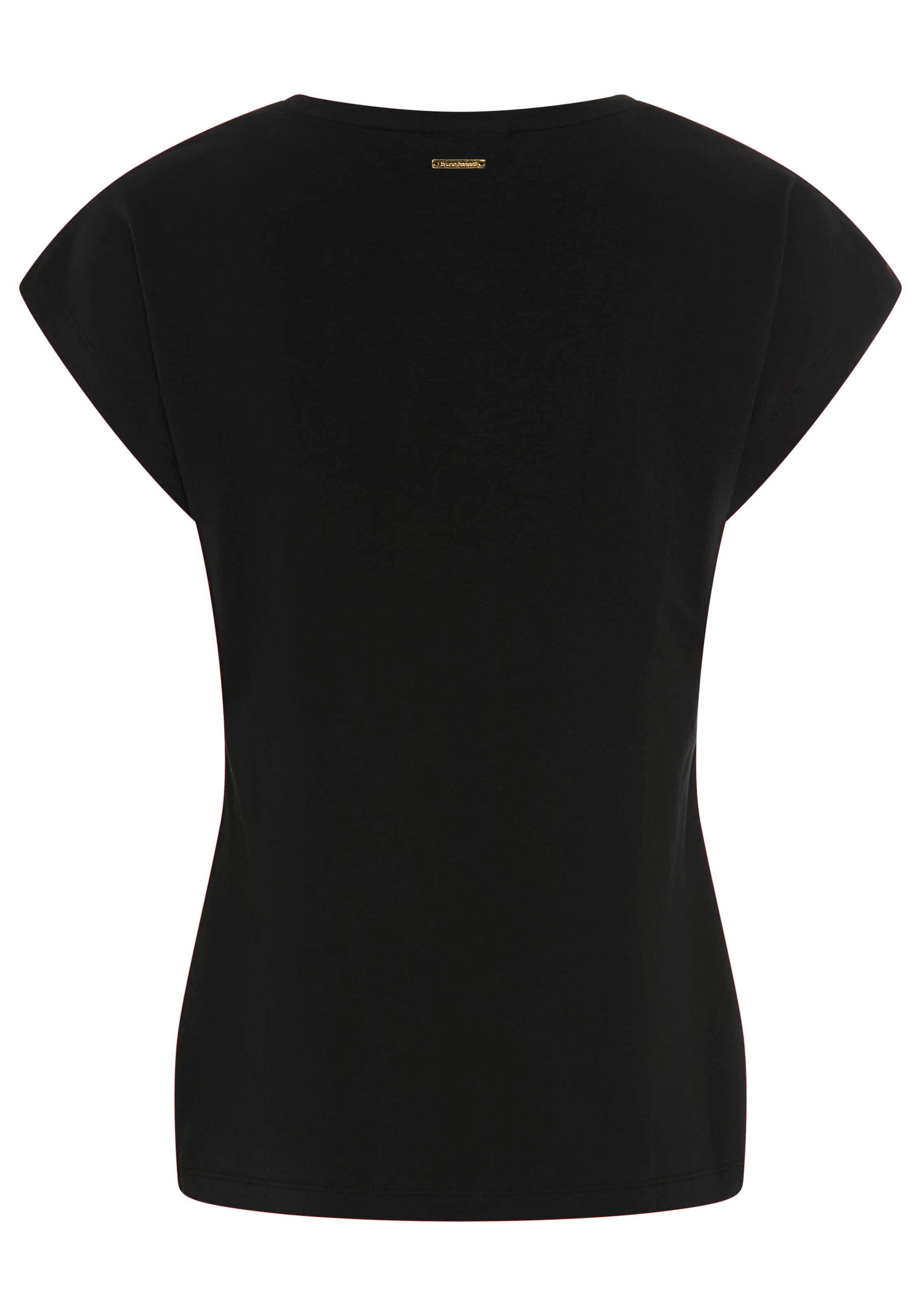 Bruno Banani T-Shirt Basic-Passform und Leoparden-Print