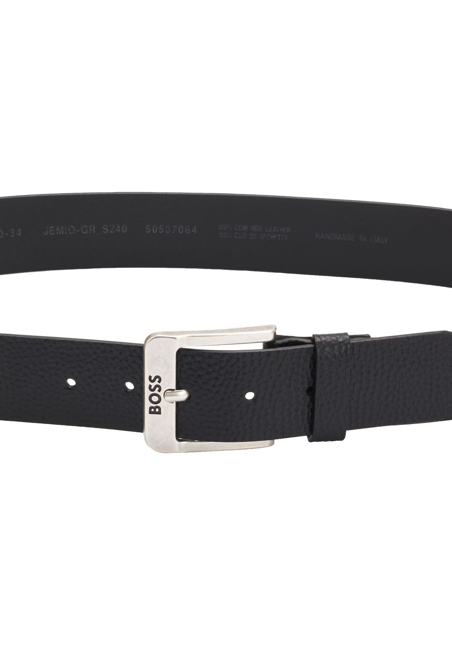 BOSS Ledergürtel »Jemio-Gr_Sz40«, mit Logoprägung