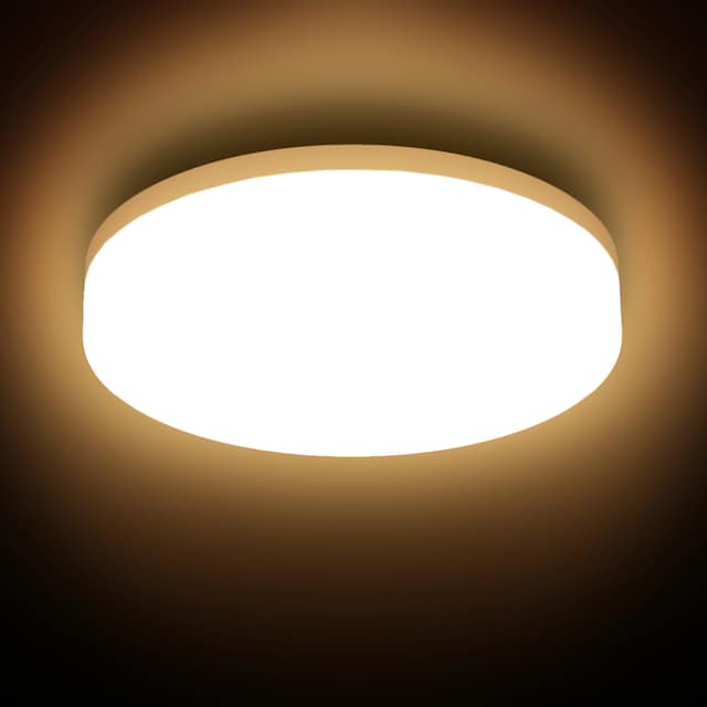 B.K.Licht LED Deckenleuchte »BK_DB1170 LED Bad-Deckenlampe, Ø22cm, Spritzwassergeschützt  IP54, 13W«, 1 flammig-flammig, 3.000K Warmweißes Licht, 1.500Lm,  Feuchtraumleuchte, Badlampe kaufen online bei OTTO