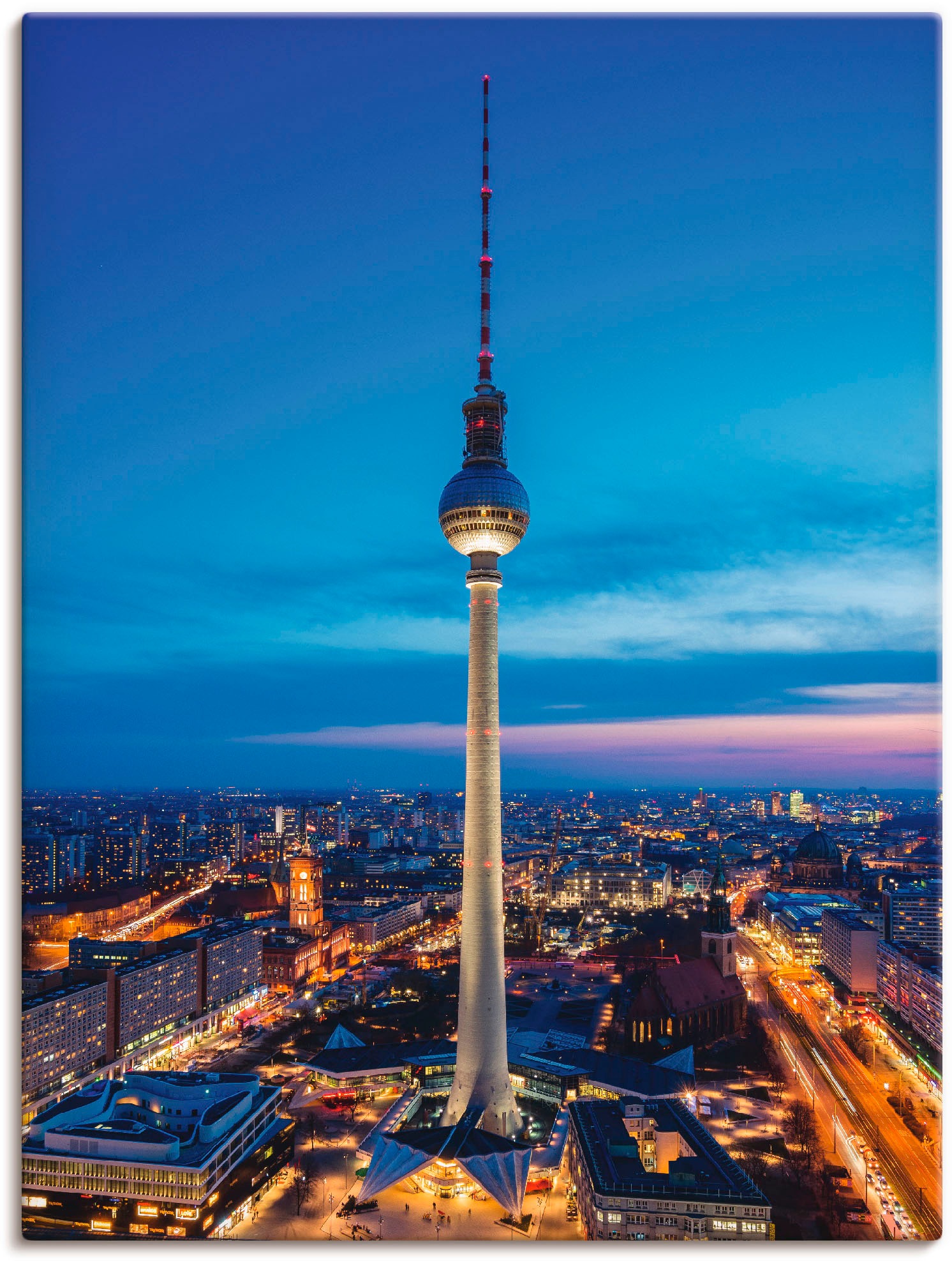 Artland Wandbild »Berlin Fernsehturm«, Deutschland, (1 St.), als Leinwandbild in verschied. Größen