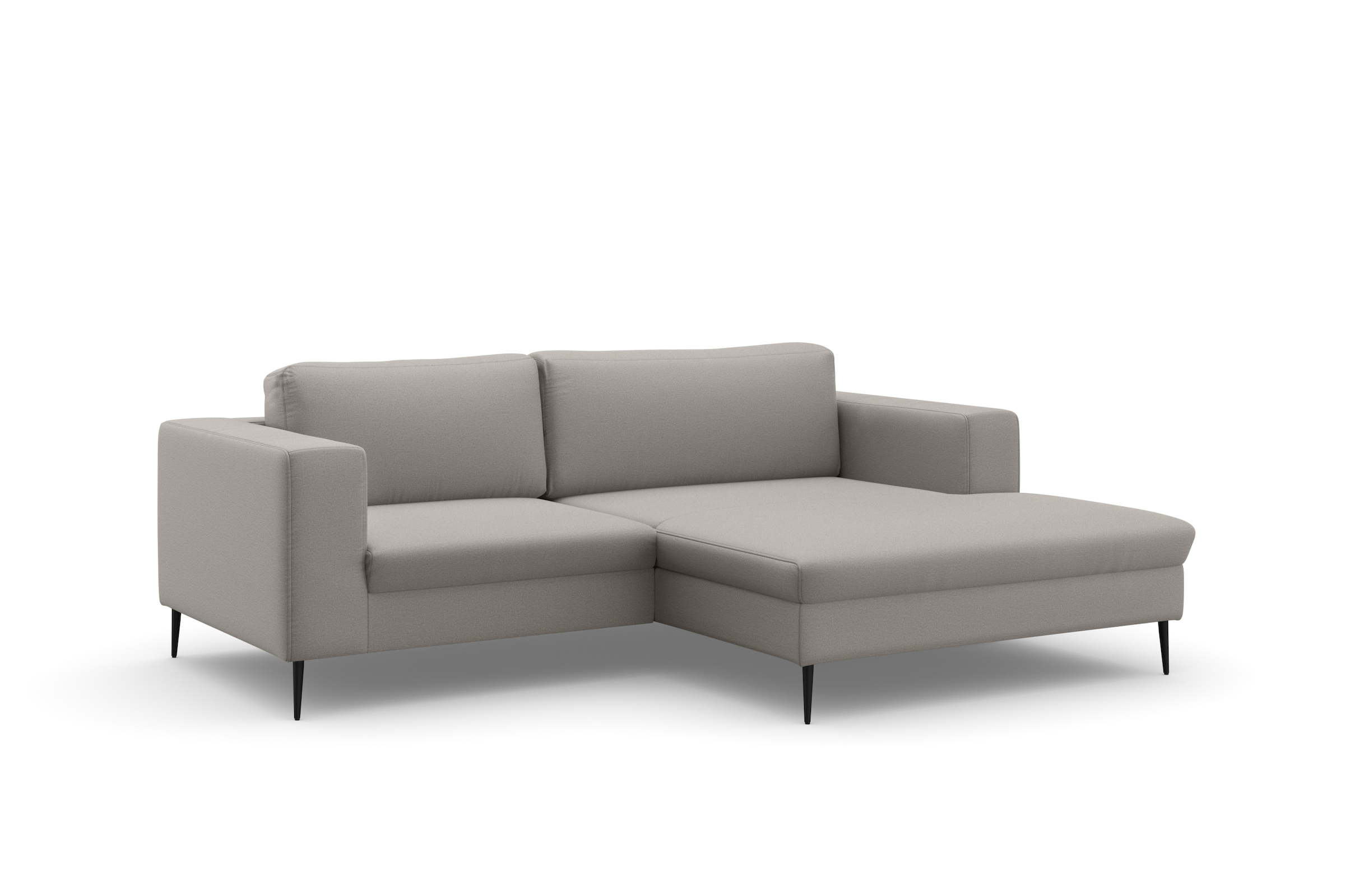 DOMO collection Ecksofa »Modica kompakt und elegant, Breite 244, L-Form« Auch in Cord, Fußhöhe passend für gängige Saugroboter!