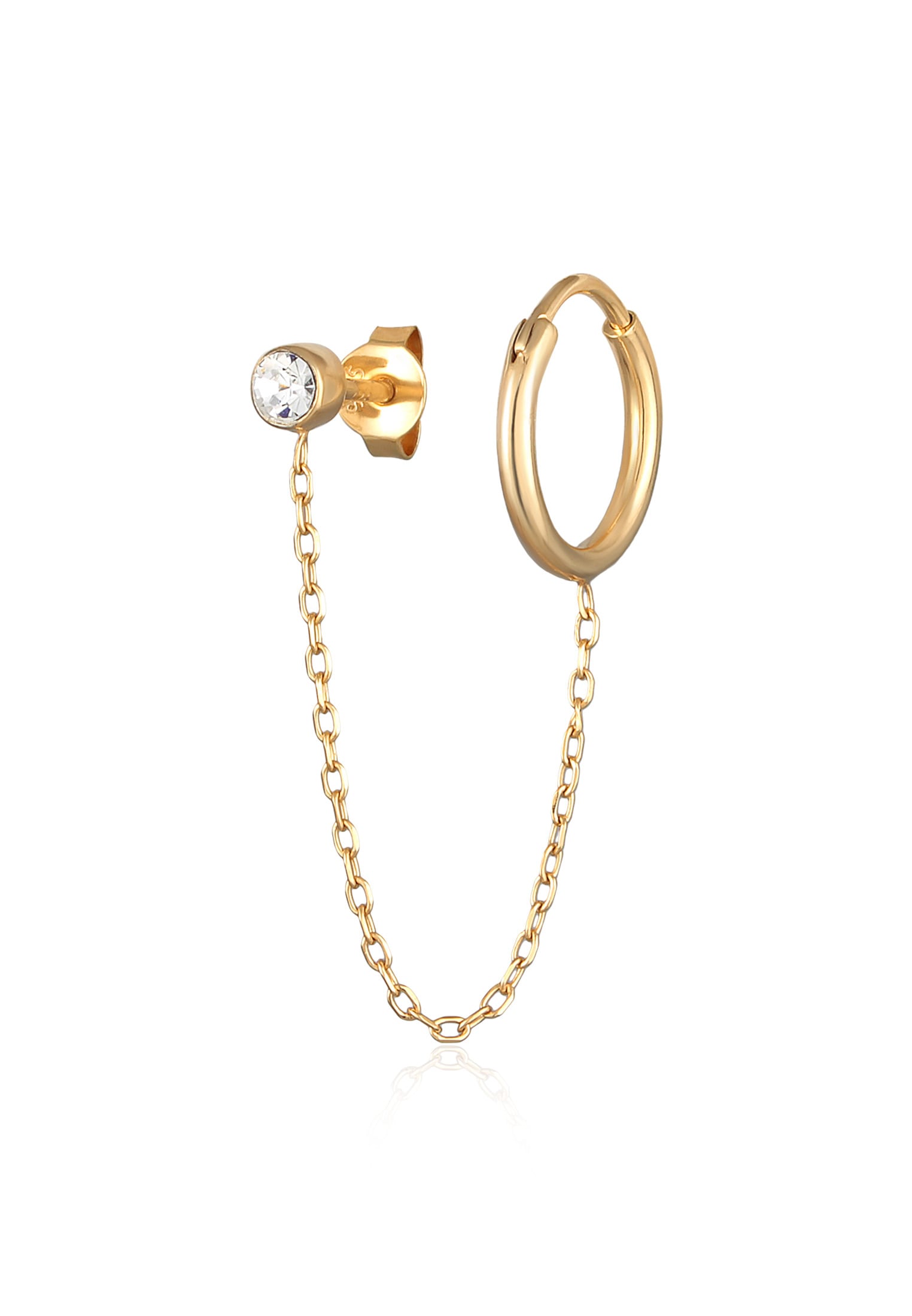 Elli Ohrklemme »Ohrringe Doppelter Piercing 2-Loch Ohrring 925 Silber«