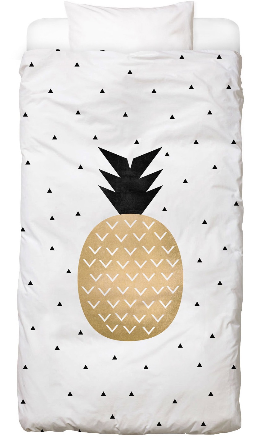 Juniqe Bettwäsche »Golden Pineapple«, In vielen weiteren Designs erhältlich