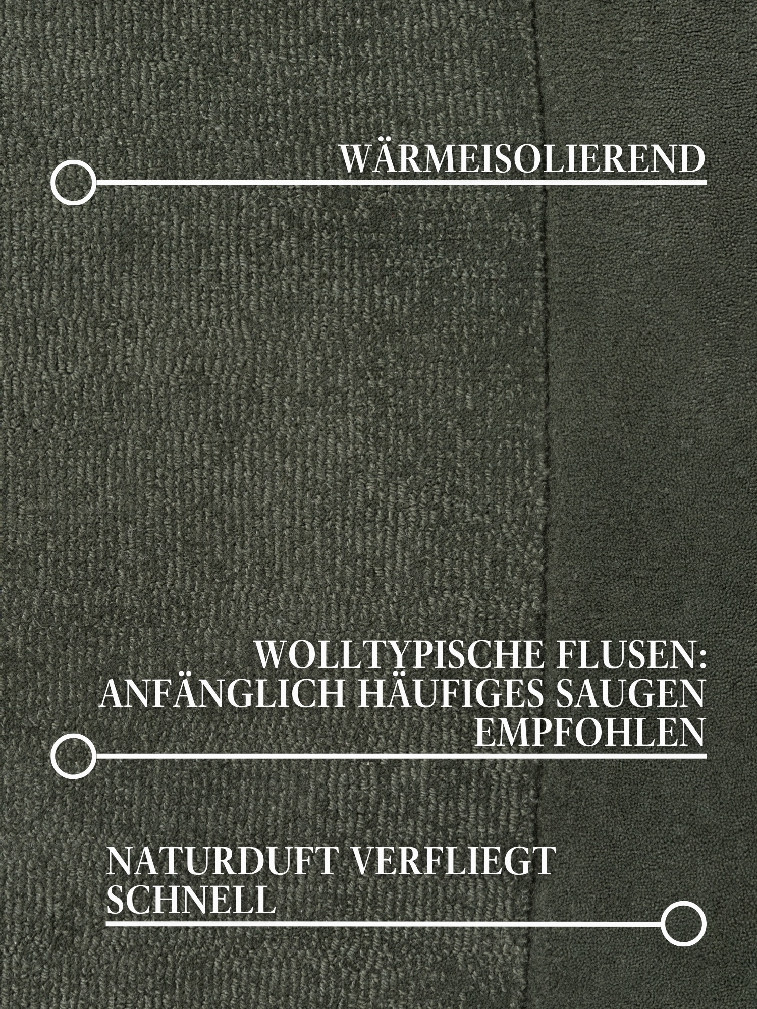 Villeroy & Boch Teppich »Wollteppich Kivi« rechteckig 17 mm Höhe Handgewebt, Wolle, Bordüre, Einfarbig, Läufer, Wohnzimmer, Organisch