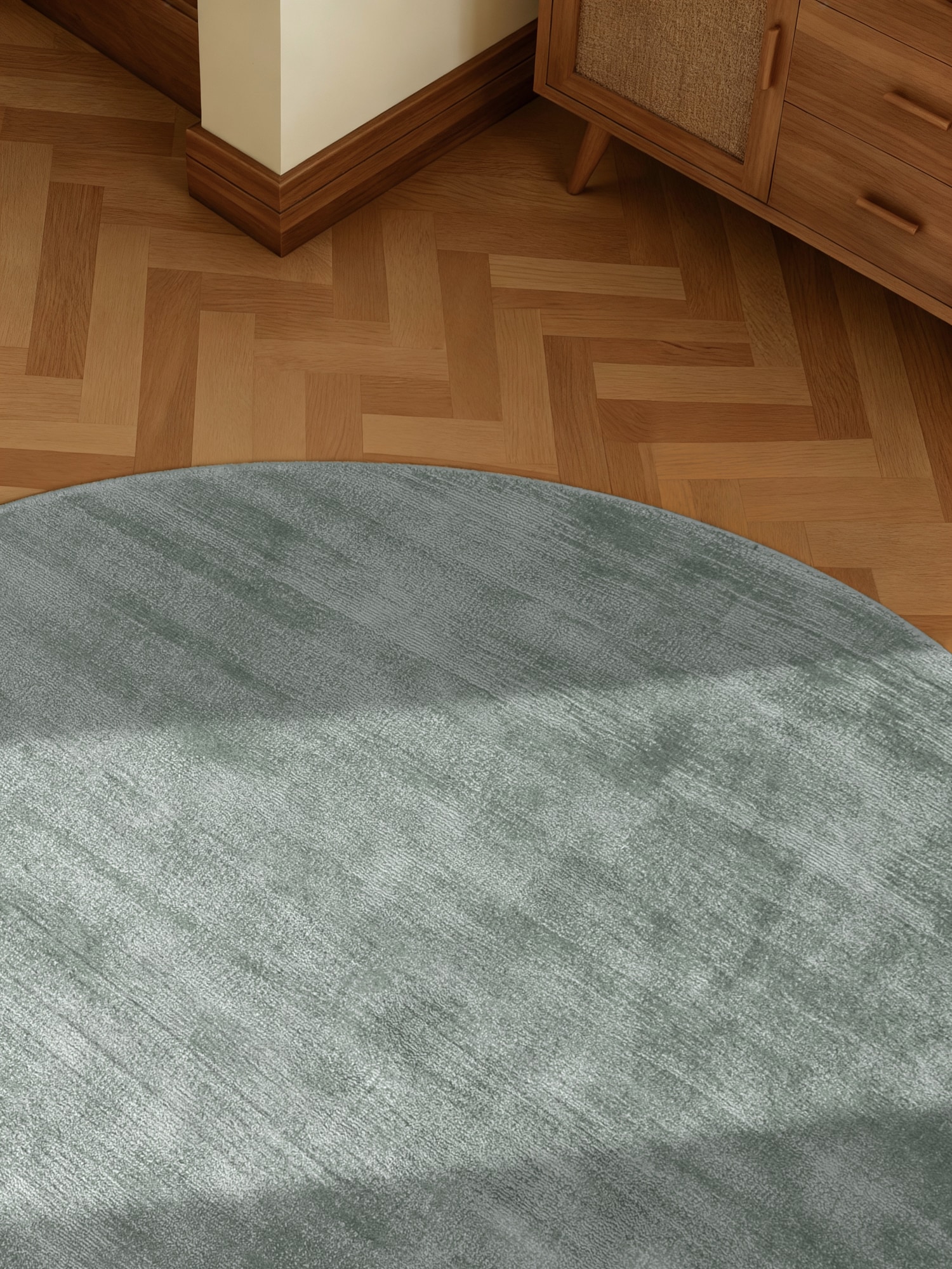 vikosa Teppich »Noemi« rund 10 mm Höhe Dezenter Glanz, Weich, Seidenoptik, Viskose, Wohnzimmer, Schlafzimmer