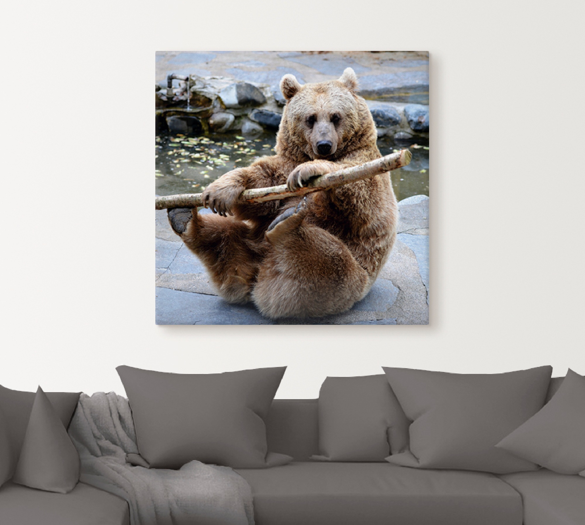 Artland Leinwandbild »Bär II«, Wildtiere, (1 St.), auf Keilrahmen gespannt