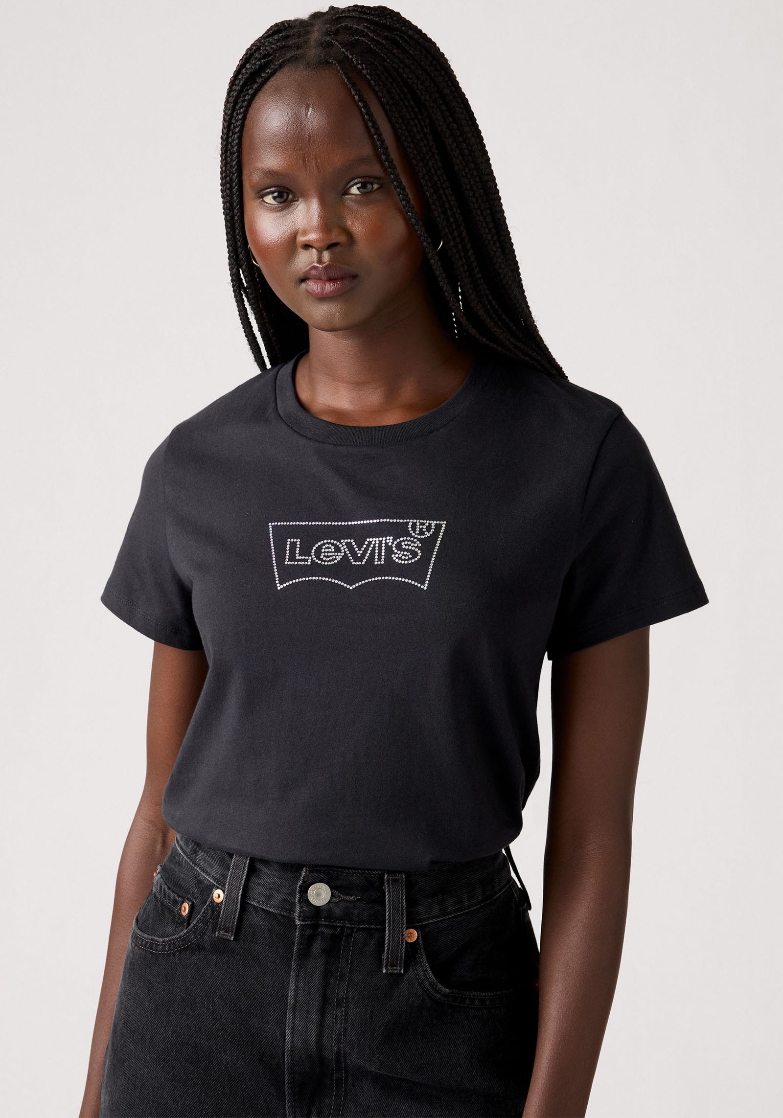 Levi's® Rundhalsshirt »THE PERFECT TEE«, mit Logo im Metallic-Holo Print
