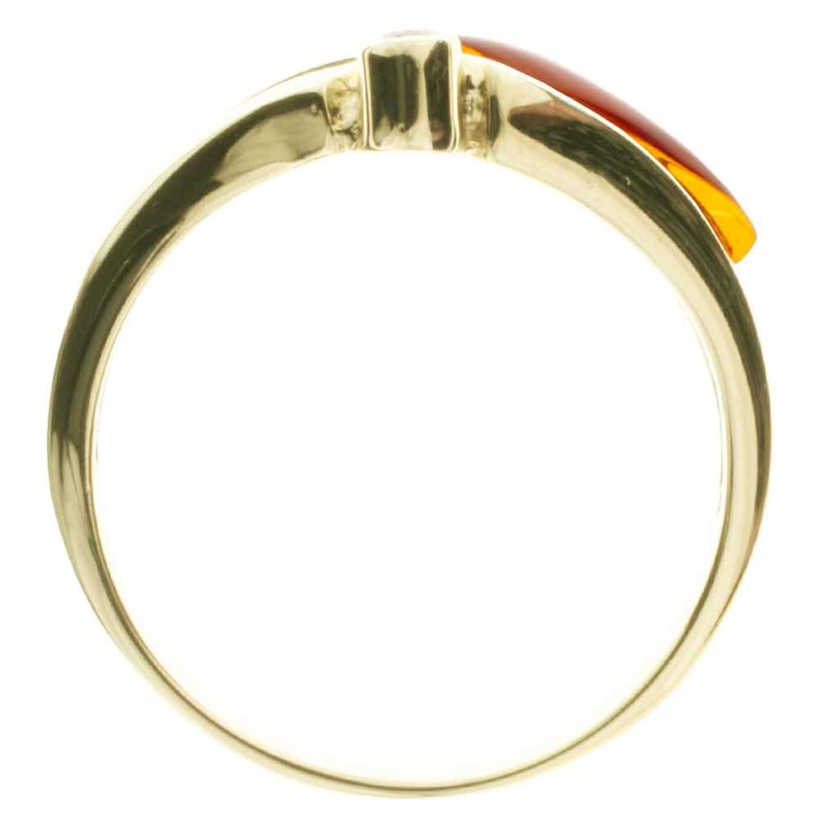 OSTSEE-SCHMUCK Fingerring »- Agneta - Gold 333/000 - Bernstein/Zirk.«