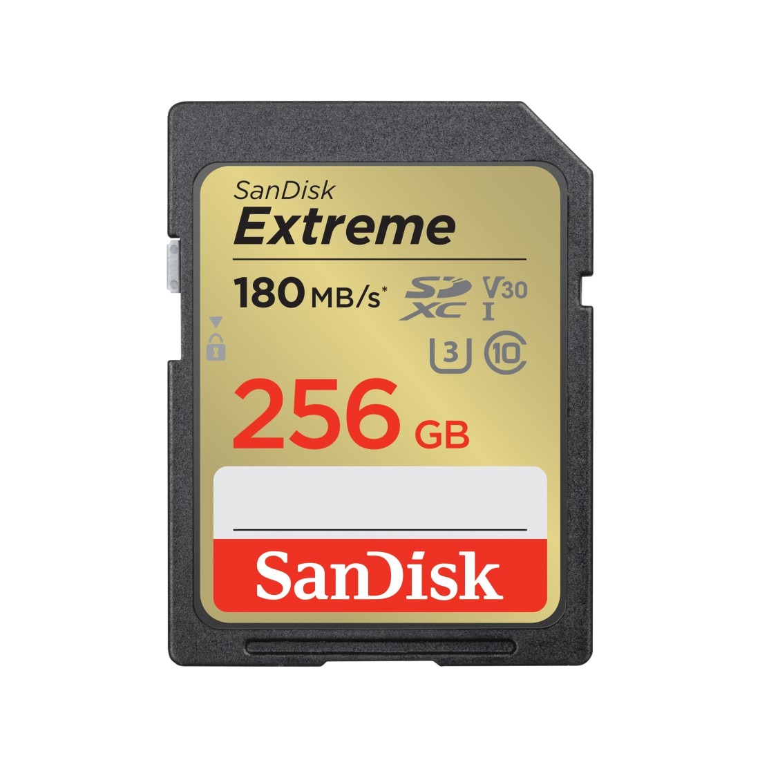 Sandisk Speicherkarte »SDXC Extreme 256GB (180/130 MB/s R/W) in goldfarben, Größe 256 GB