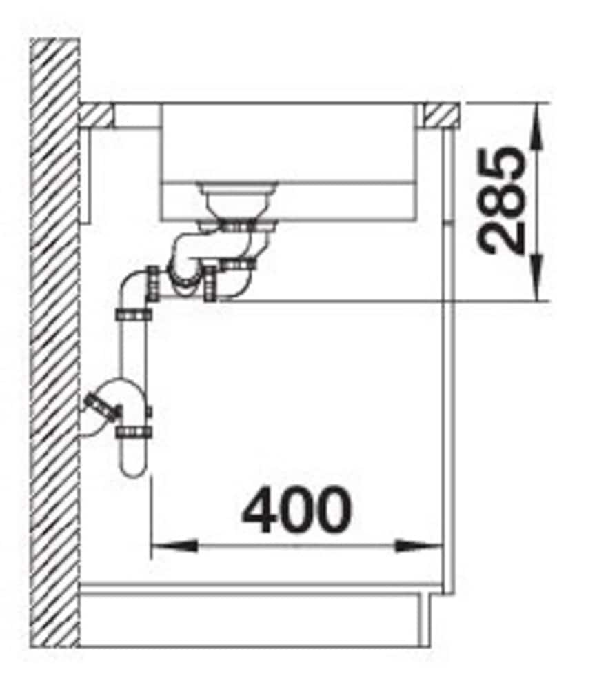 Blanco Edelstahlspüle »SOLIS 340/180-IF/A«, zum wechselseitigen Einbau geeignet