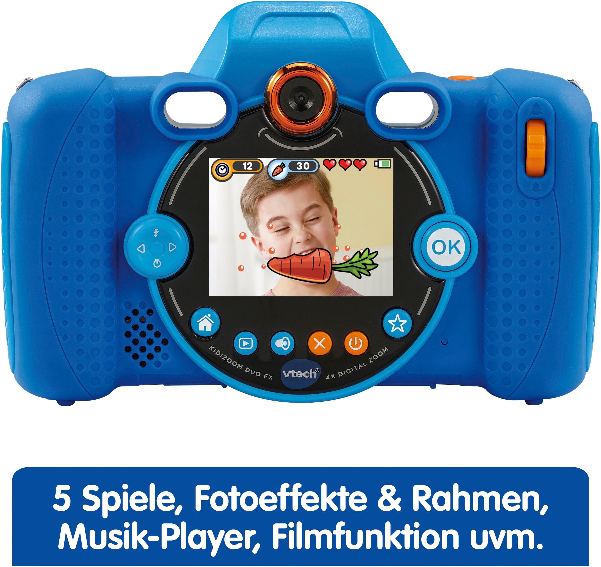 Vtech® Kinderkamera »KidiZoom Duo FX blau«, inkluisve Kopfhörer