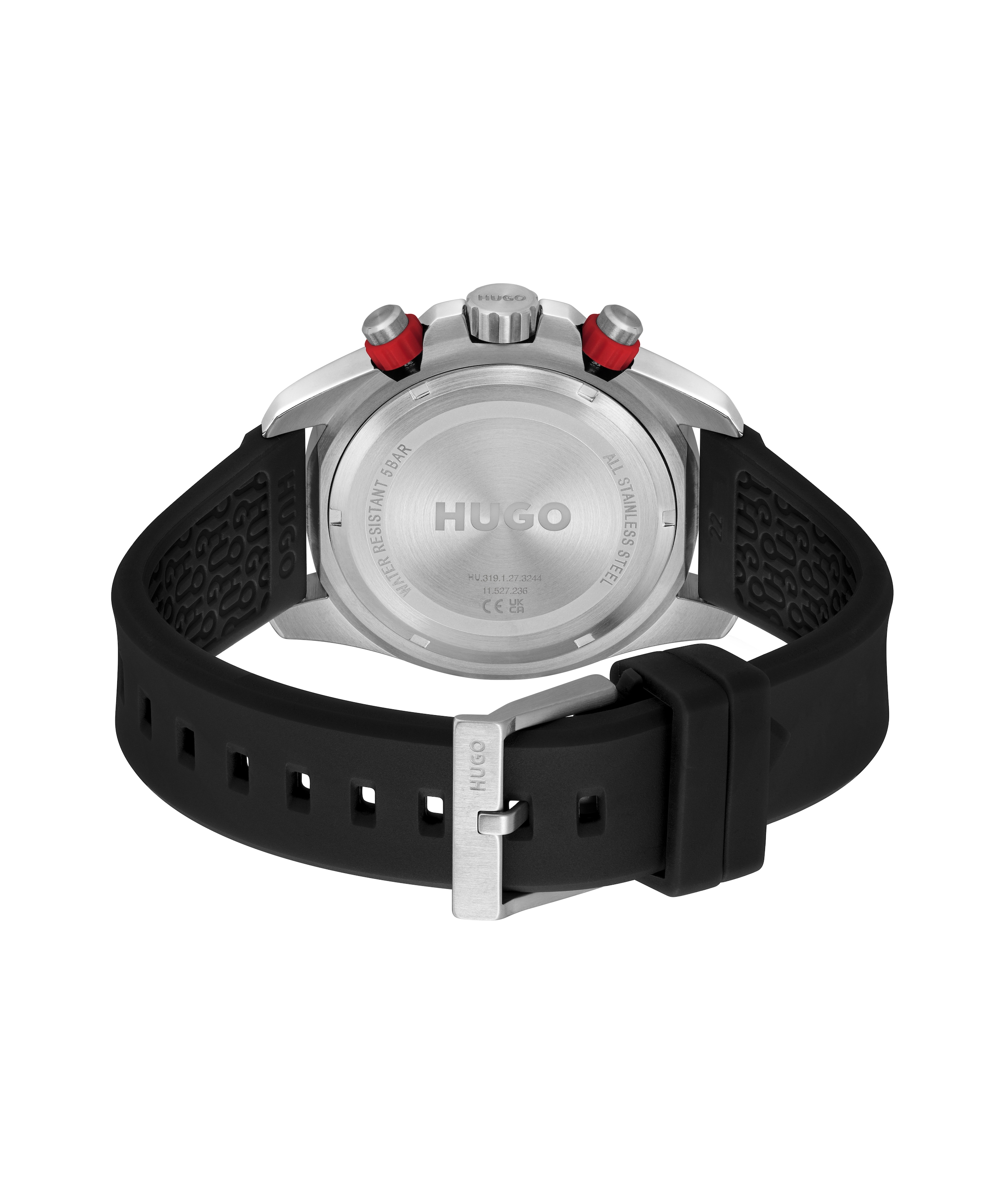 HUGO Multifunktionsuhr »#DIVE« Quarzuhr, Armbanduhr, Herrenuhr, Silikonarmband, analog