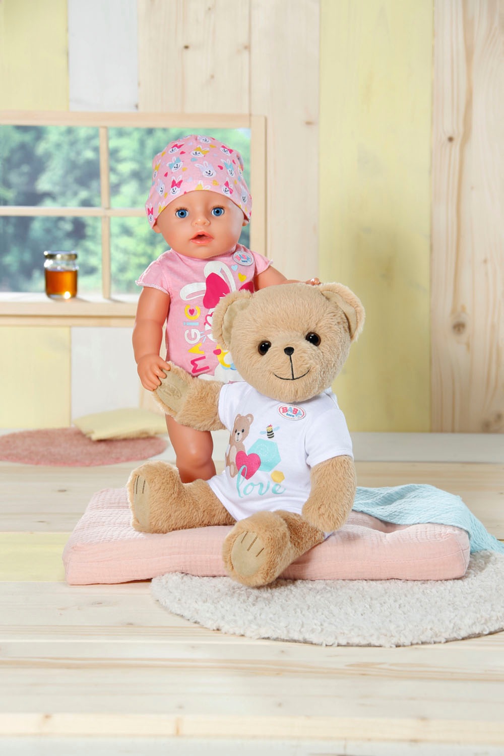 Baby Born Kuscheltier »Teddy Bär, weiß«, inklusive Strampler - Teddybär