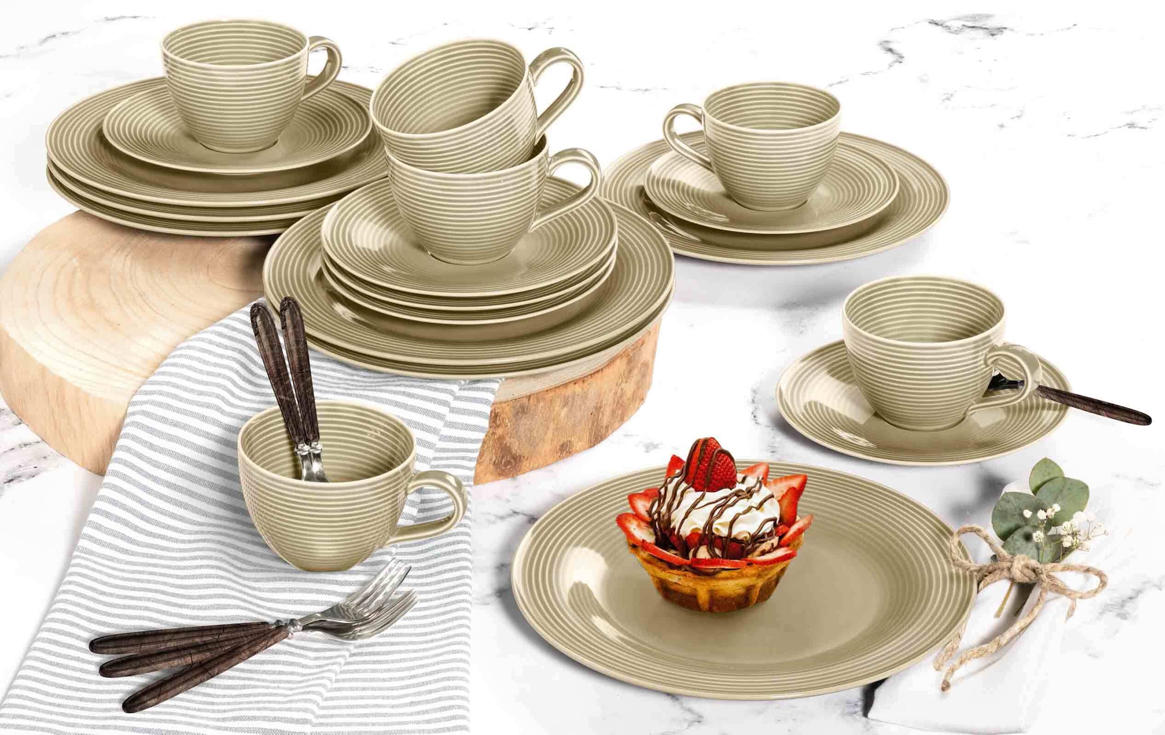 Seltmann Weiden Geschirr-Set »Kaffeeservice Beat Color Glaze 18er Set«