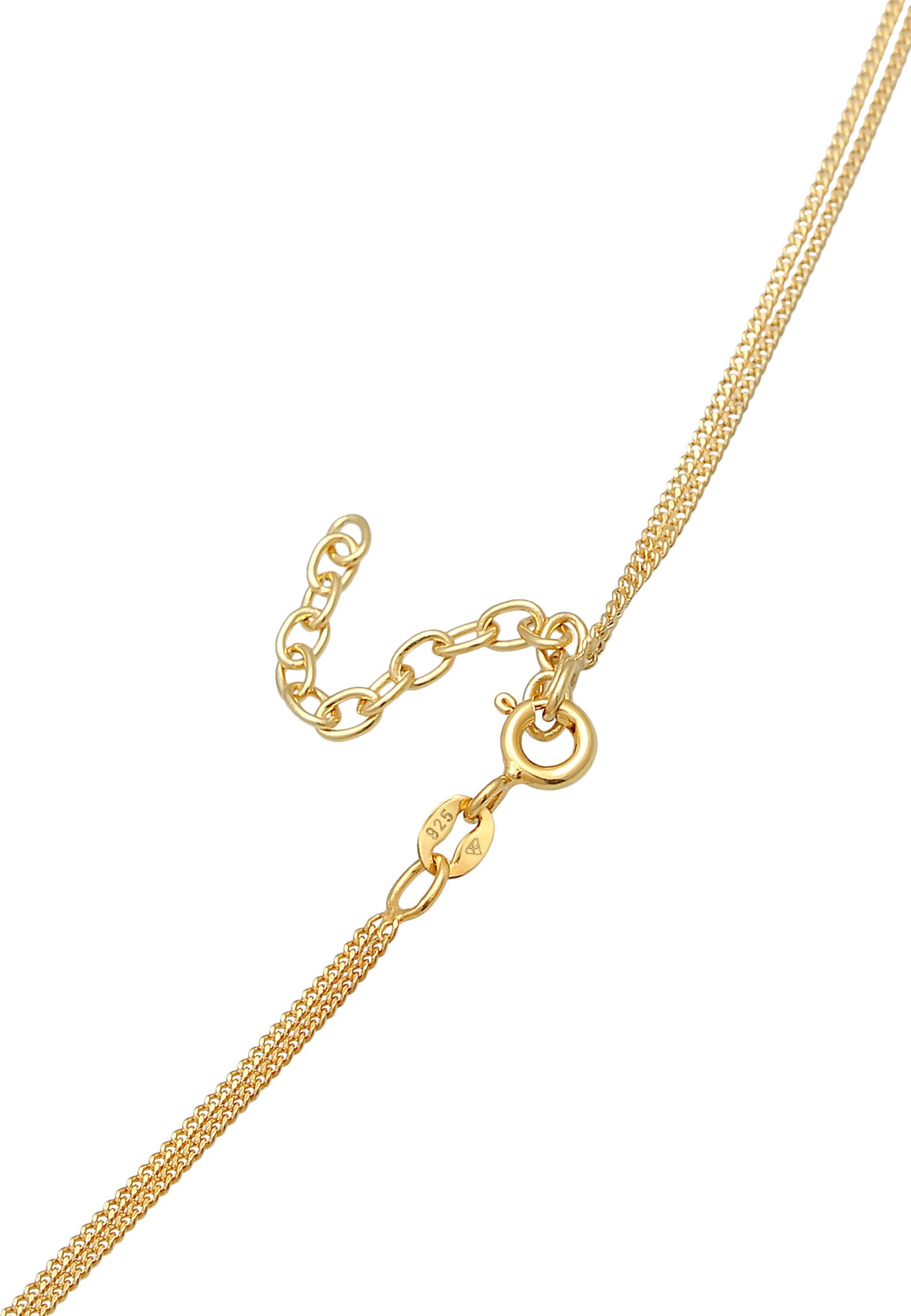 Elli Kette ohne Anhänger »Halskette Layering Kreise Plättchen Zweireihig 925 Silber«